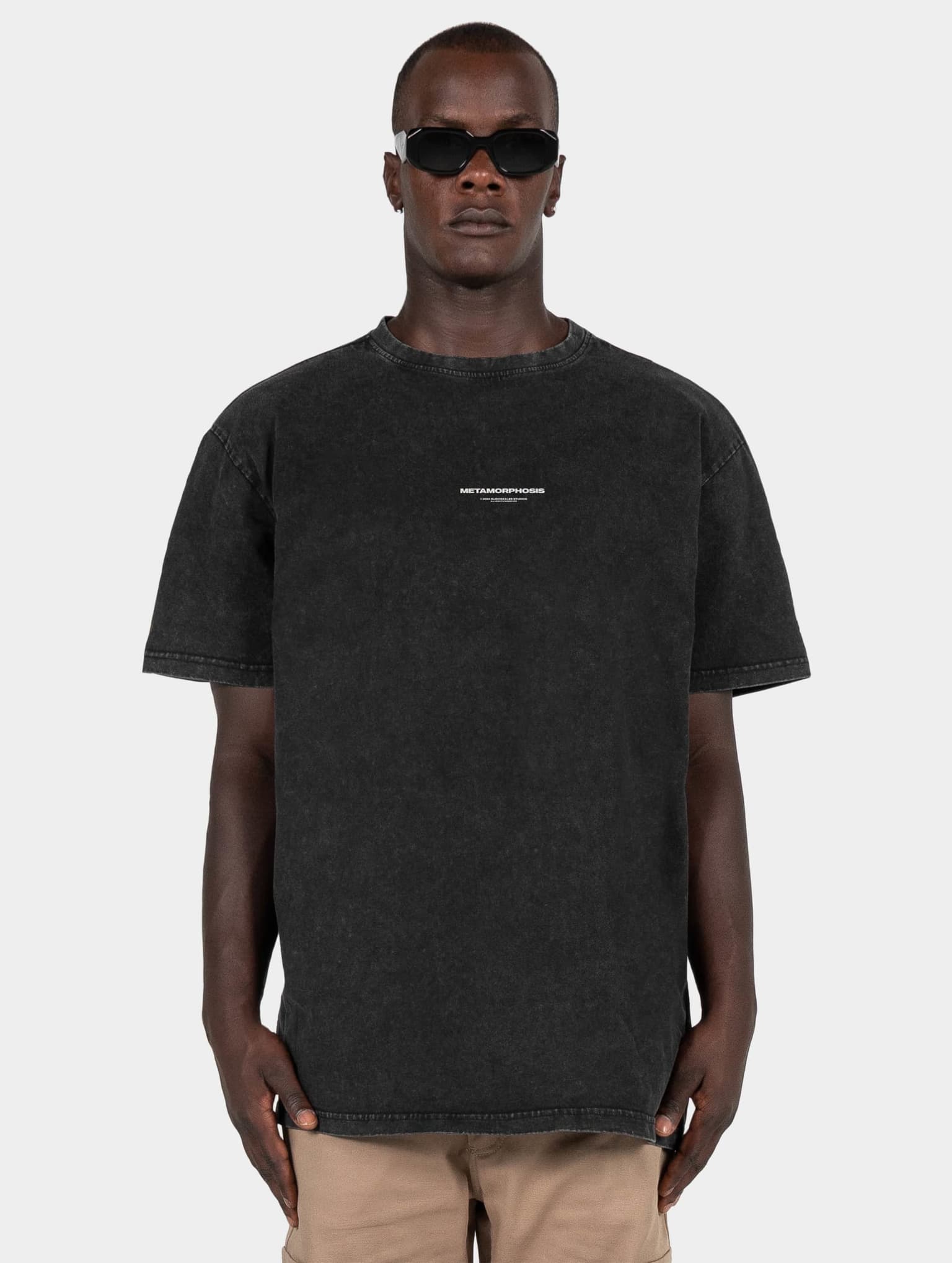 MJ Gonzales METAMORPHOSE V.4 Acid Washed Heavy Oversized Tee – Bild 2