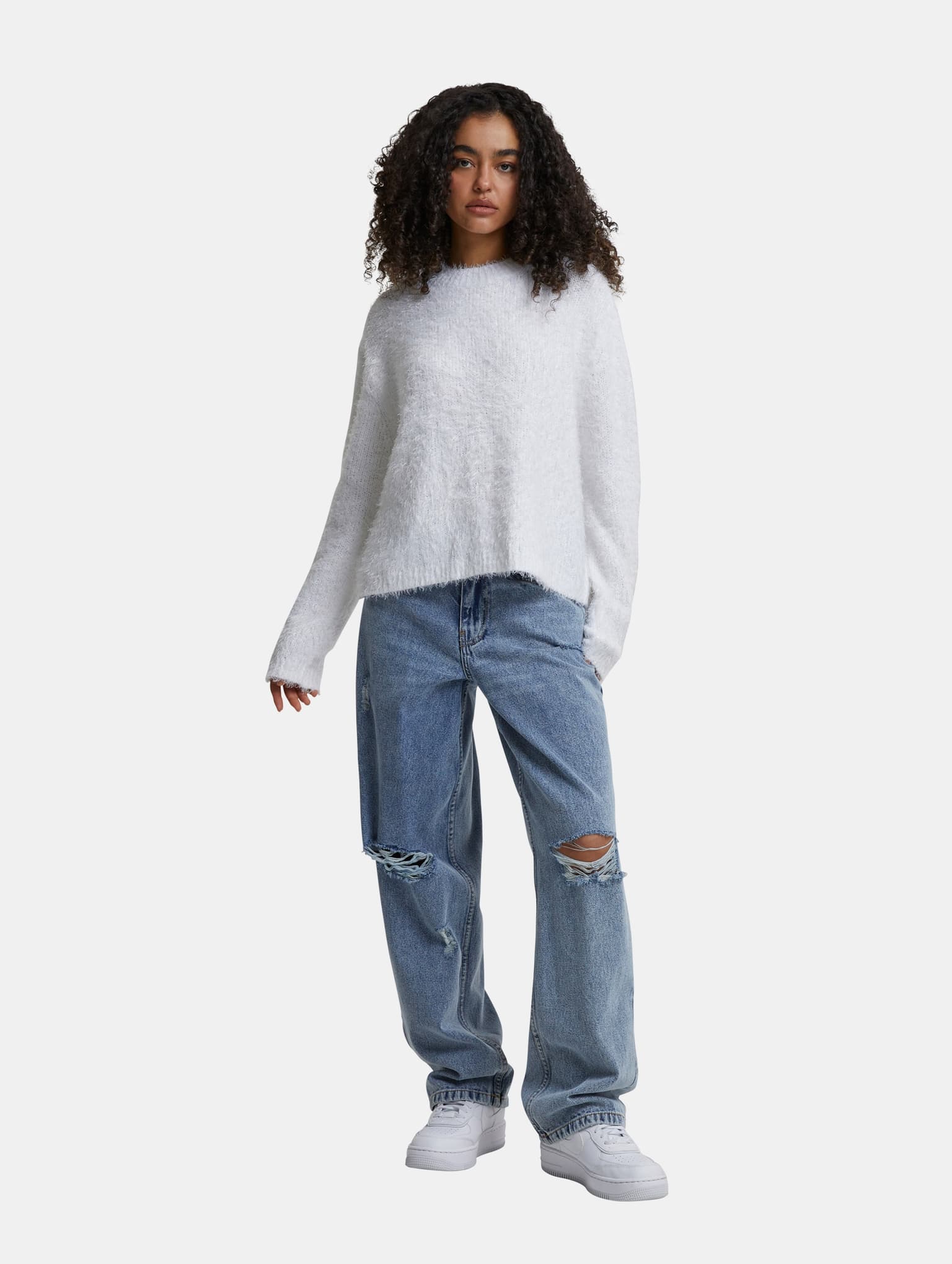 Urban Classics Ladies Feather Mock Neck Sweater – Bild 3