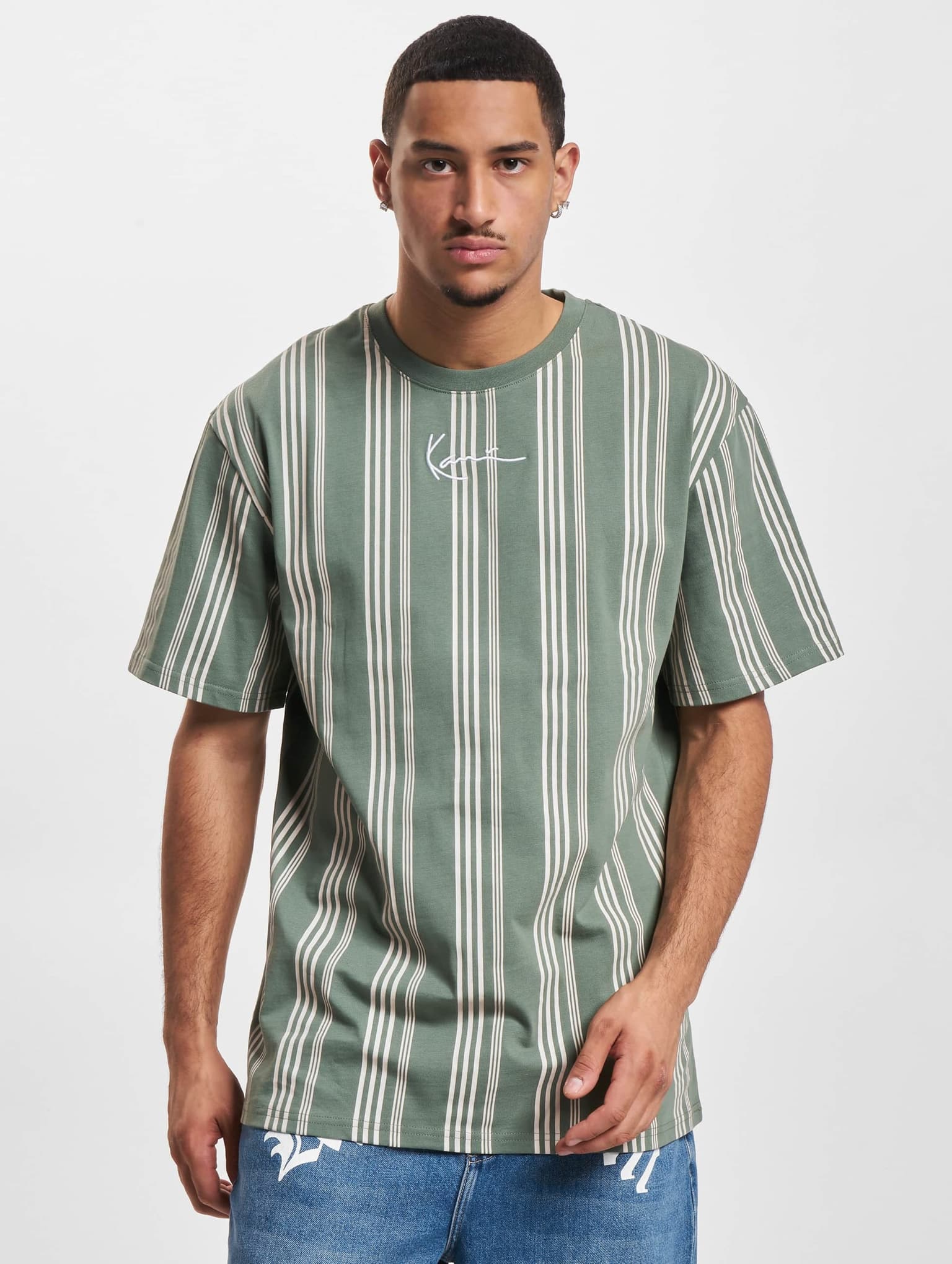 Karl Kani KM233-025-1 KK Small Signature Striped Tee – Bild 3
