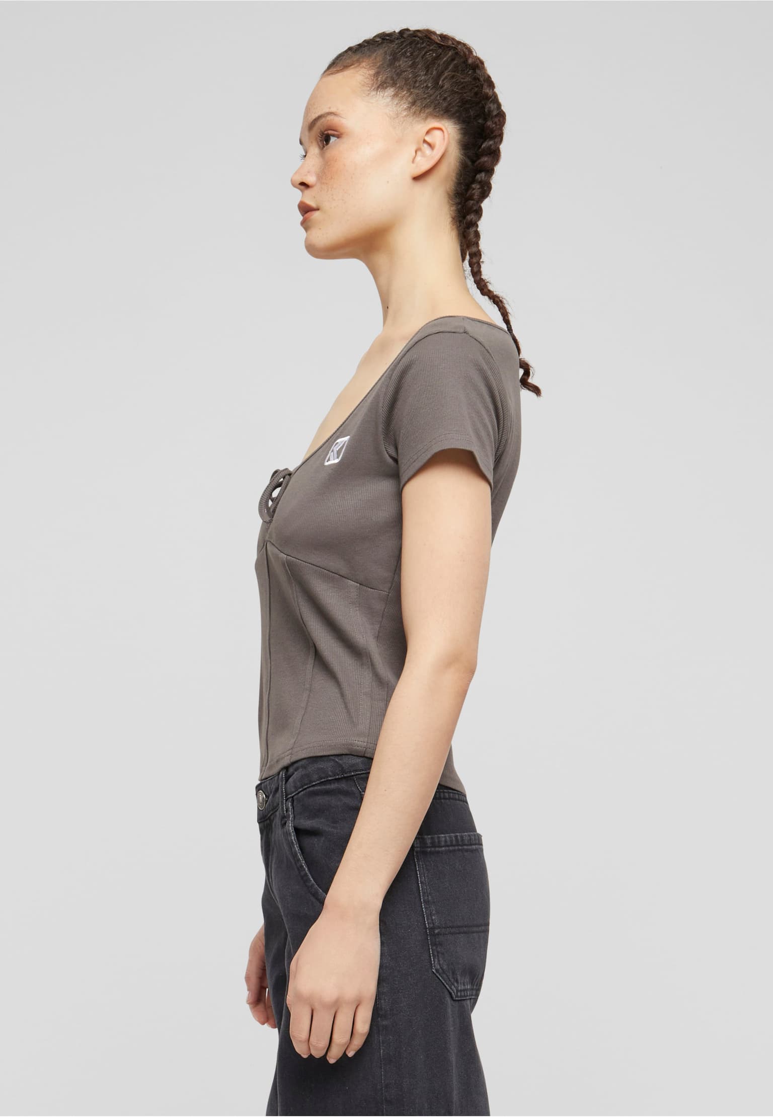 KW241-026-2 Karl Kani Og Corset Rib Tee – Bild 3
