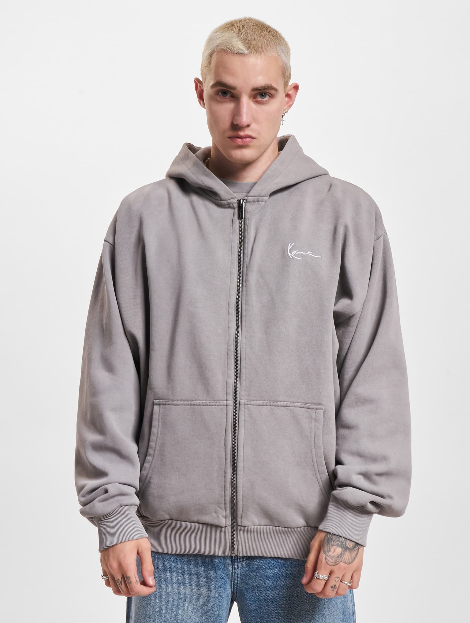 Karl Kani Chest Signature OS Washed Heavy Sweat Wolf Hoodie – Bild 2