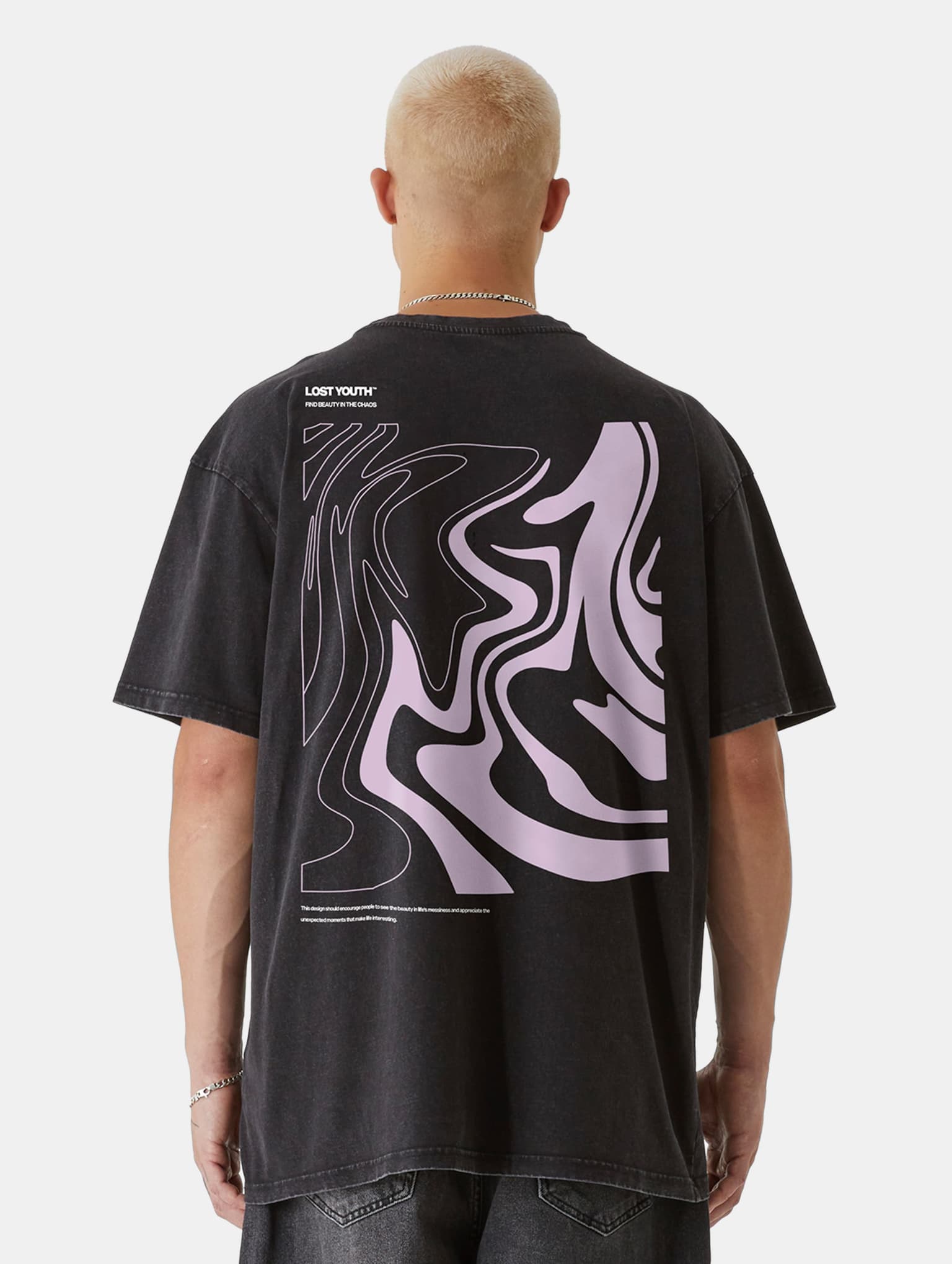 Lost Youth Chaos Acid Washed Tee – Bild 2