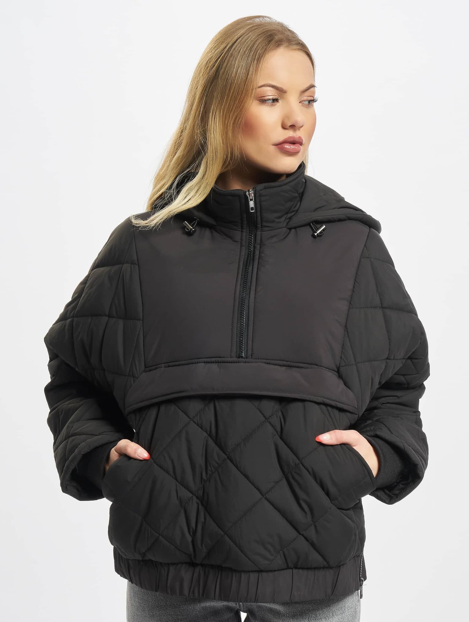 Urban Classics Ladies Oversized Diamond Quilted Pull Over Jacket – Bild 3