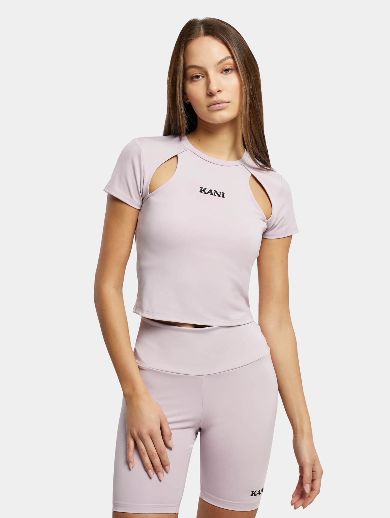 Karl Kani KK Small Retro Shiny Jersey Cut Out Tee light lavender