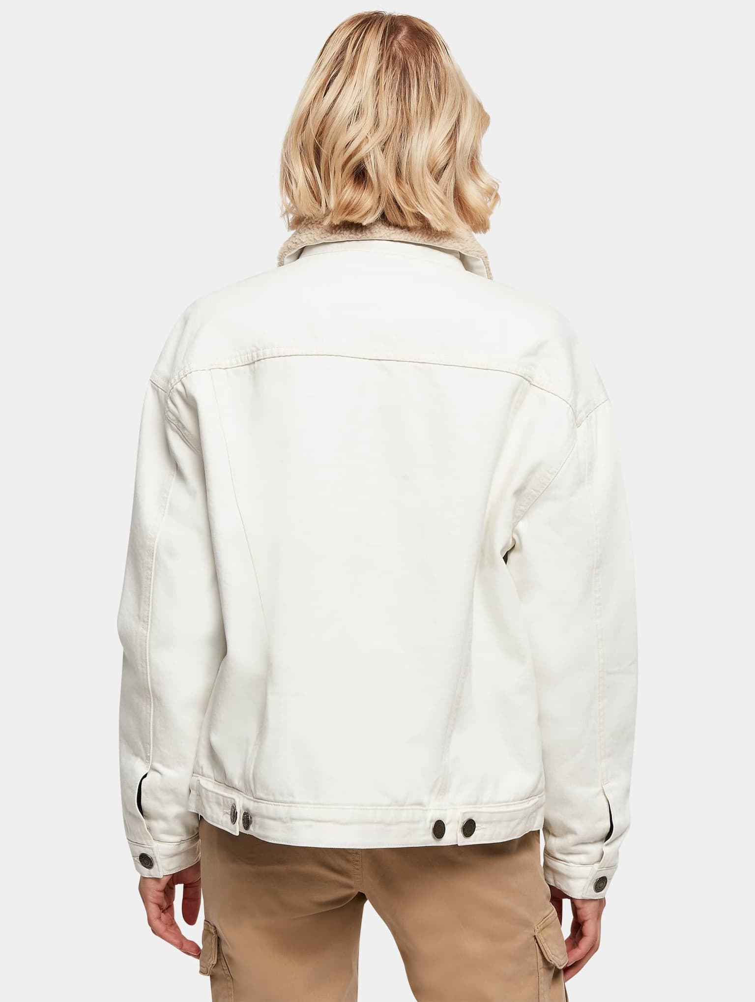 Urban Classics Ladies Oversized Sherpa Denim Jacket – Bild 2