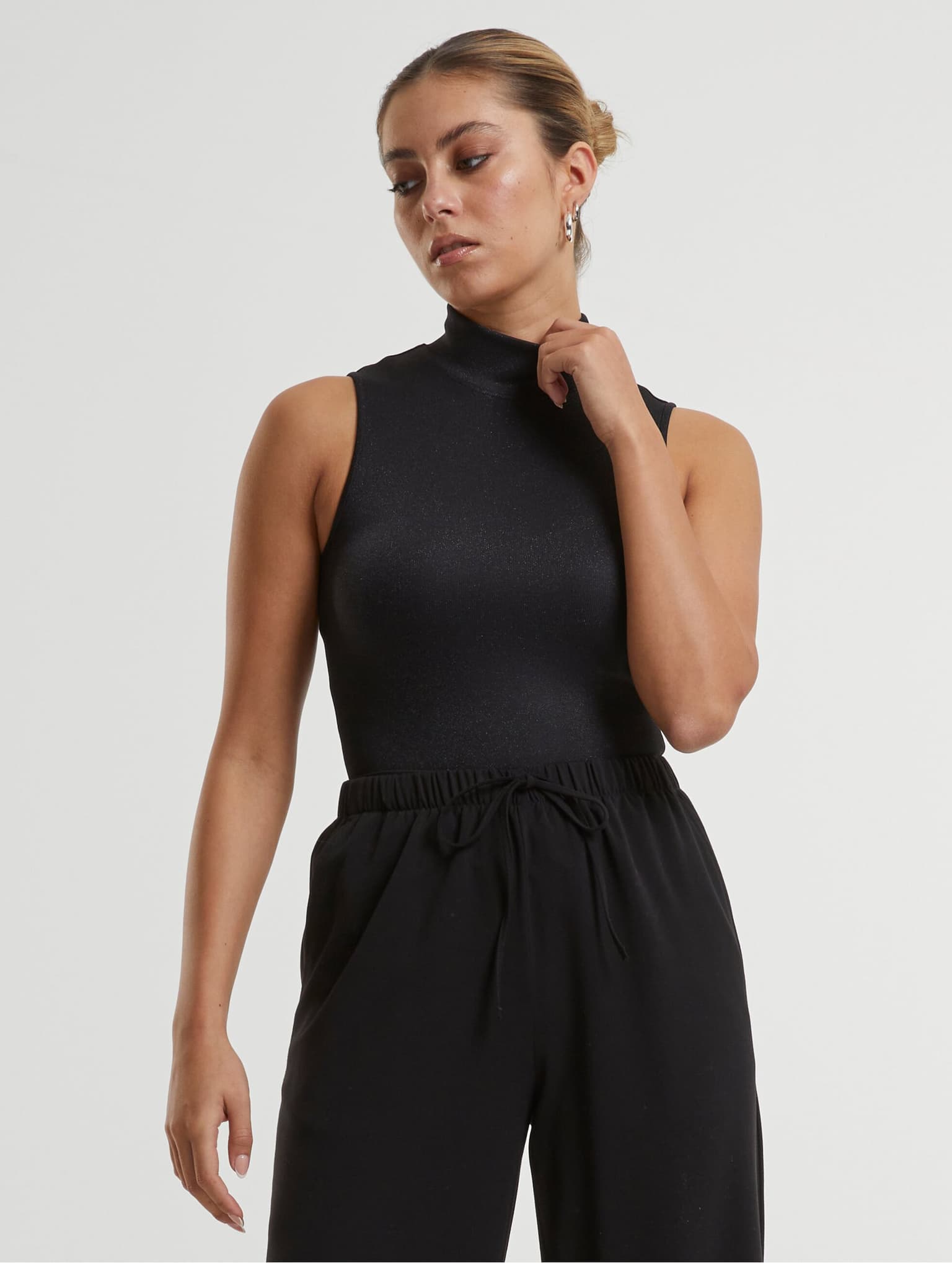 Urban Classics Ladies Glitter High Neck Body