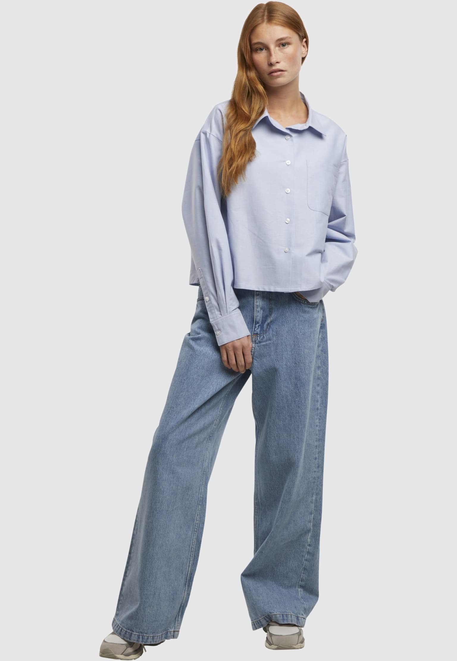 Urban Classics Ladies Short Oxford Shirt – Bild 4
