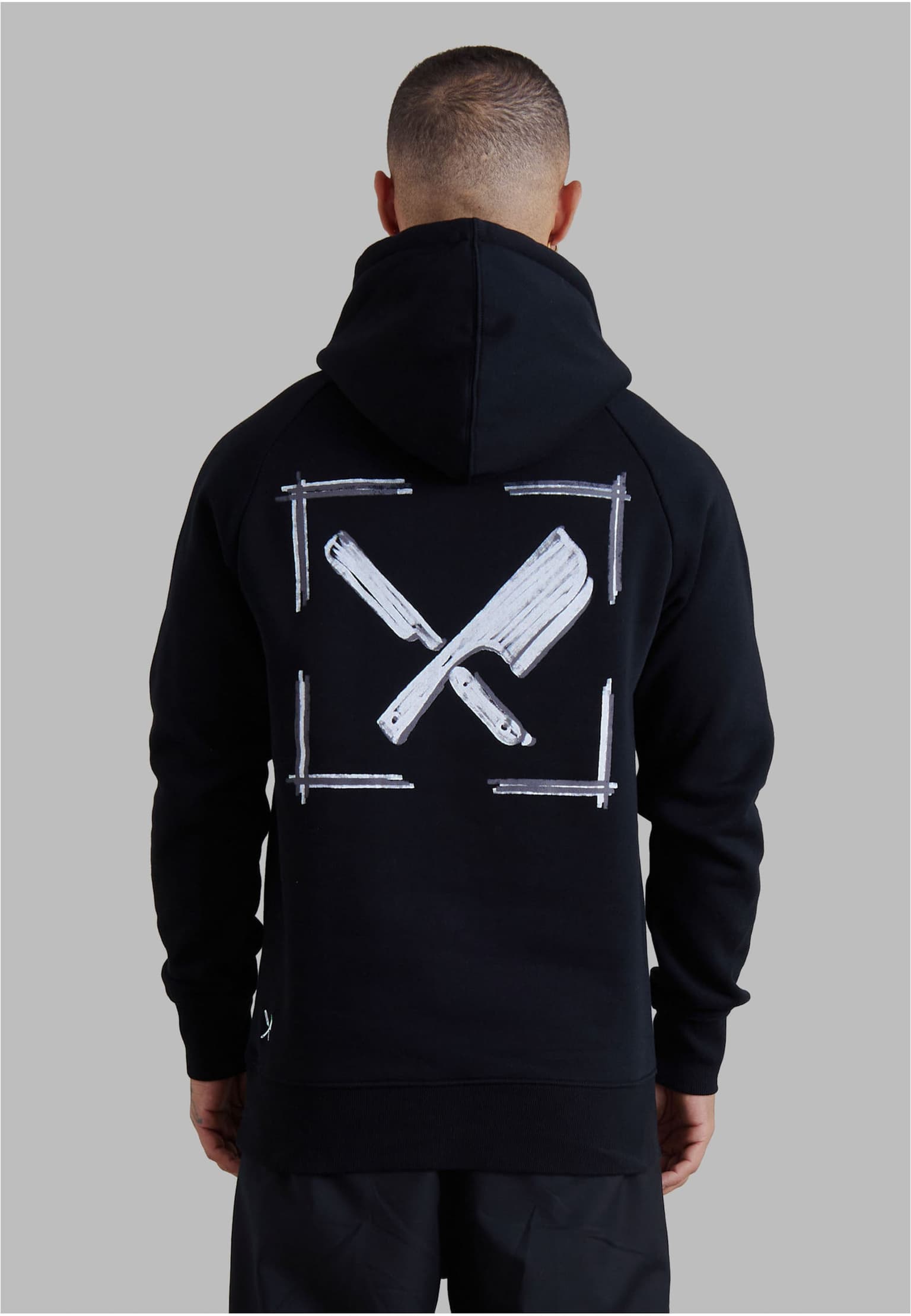 Distorted People Chalk Raglan Hoodie – Bild 2