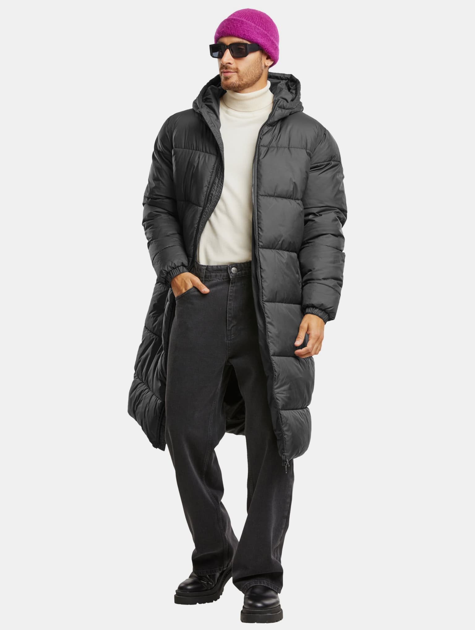 Urban Classics Mens Long Puffer Mantel – Bild 4