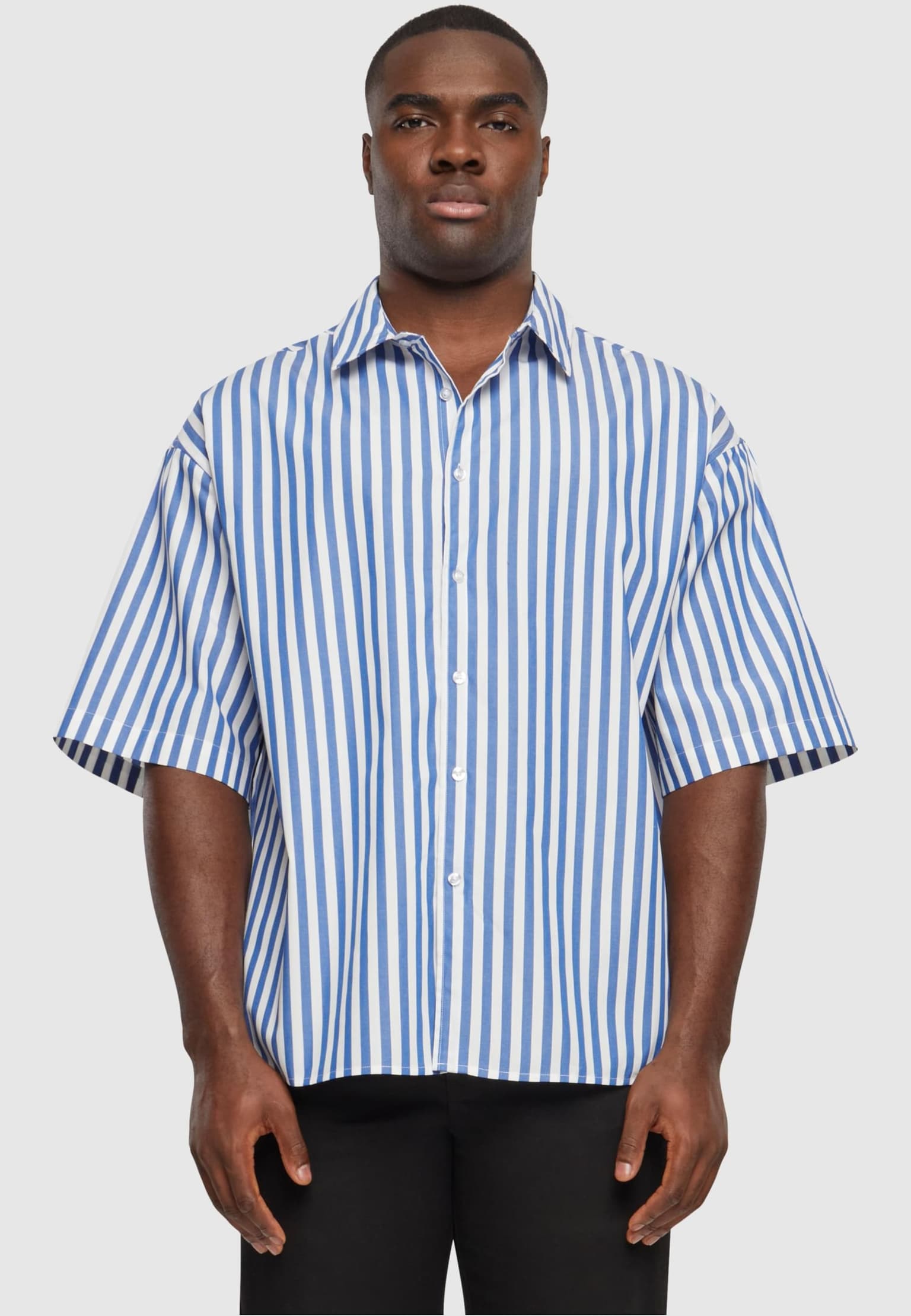 Urban Classics Striped Short Sleeve Summer Shirt