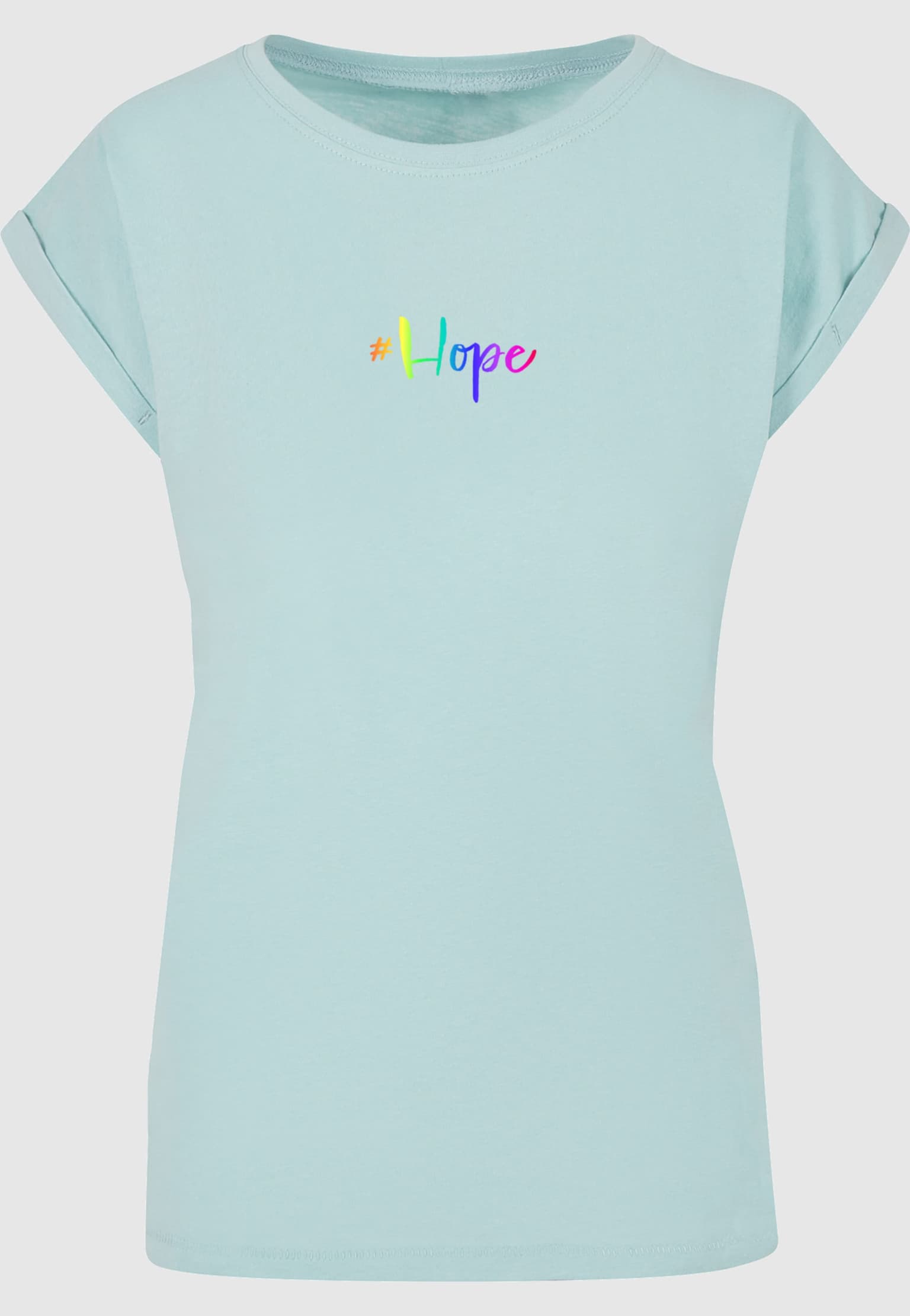 Merchcode Ladies Hope Rainbow Extended Shoulder Tee – Bild 3