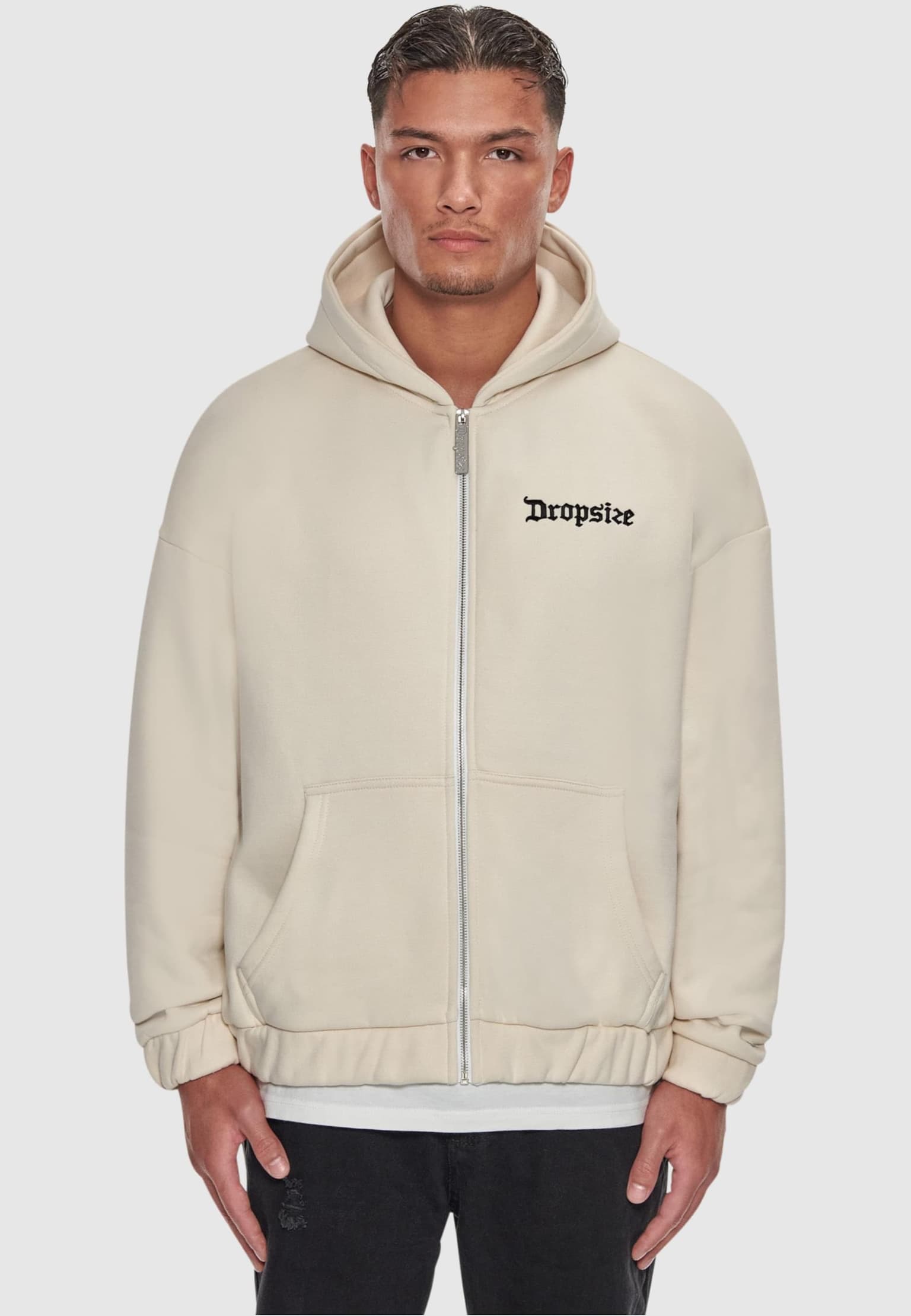 Dropsize Super Heavy Oversize Blank Zip Hoodie