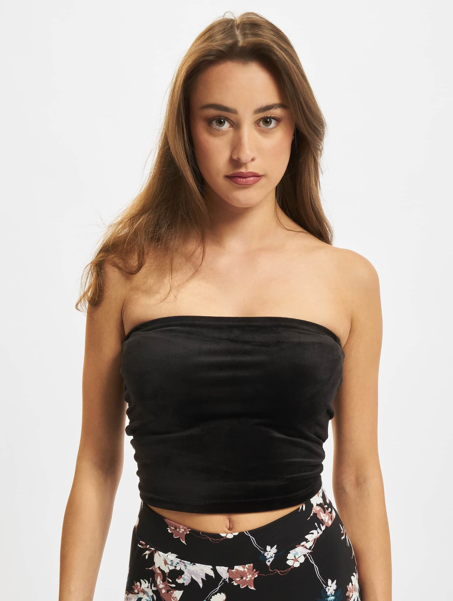 Urban Classics Ladies Short Velvet Tube Top – Bild 3
