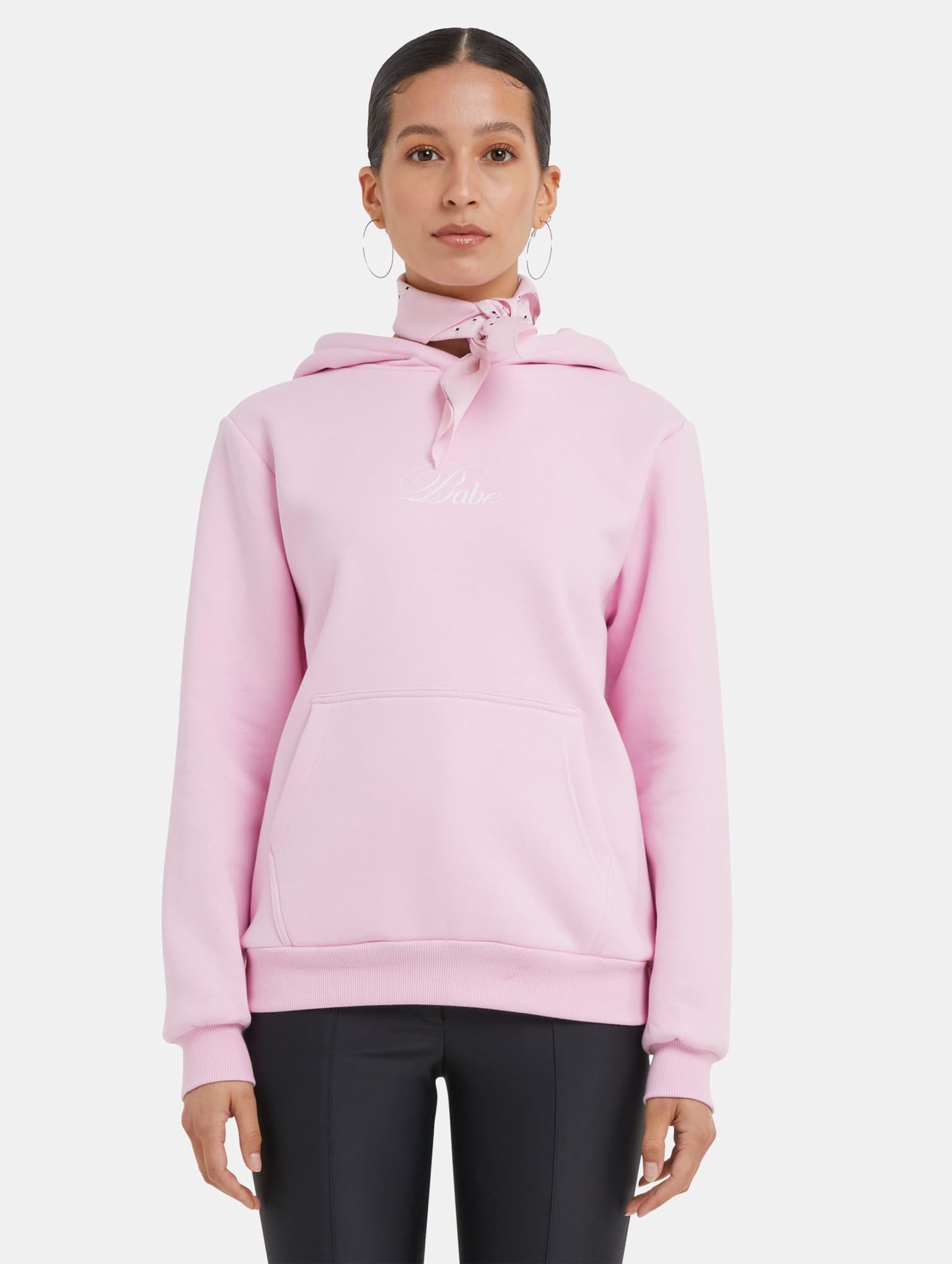 Miss Tee Babe Wording Ladies Fluffy Hoody – Bild 3