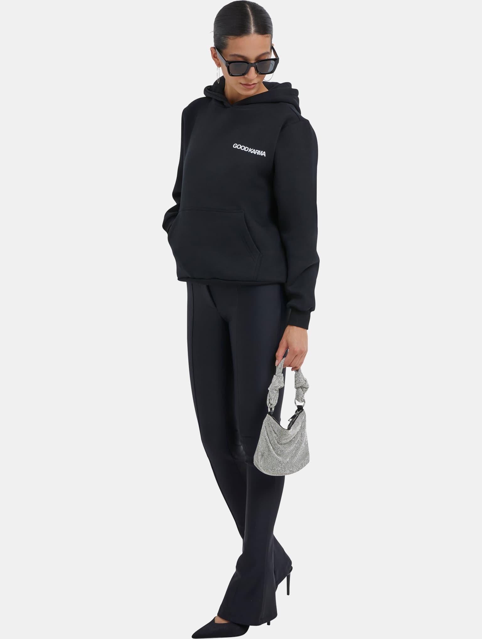 Miss Tee Back Around Ladies Fluffy Hoody – Bild 4