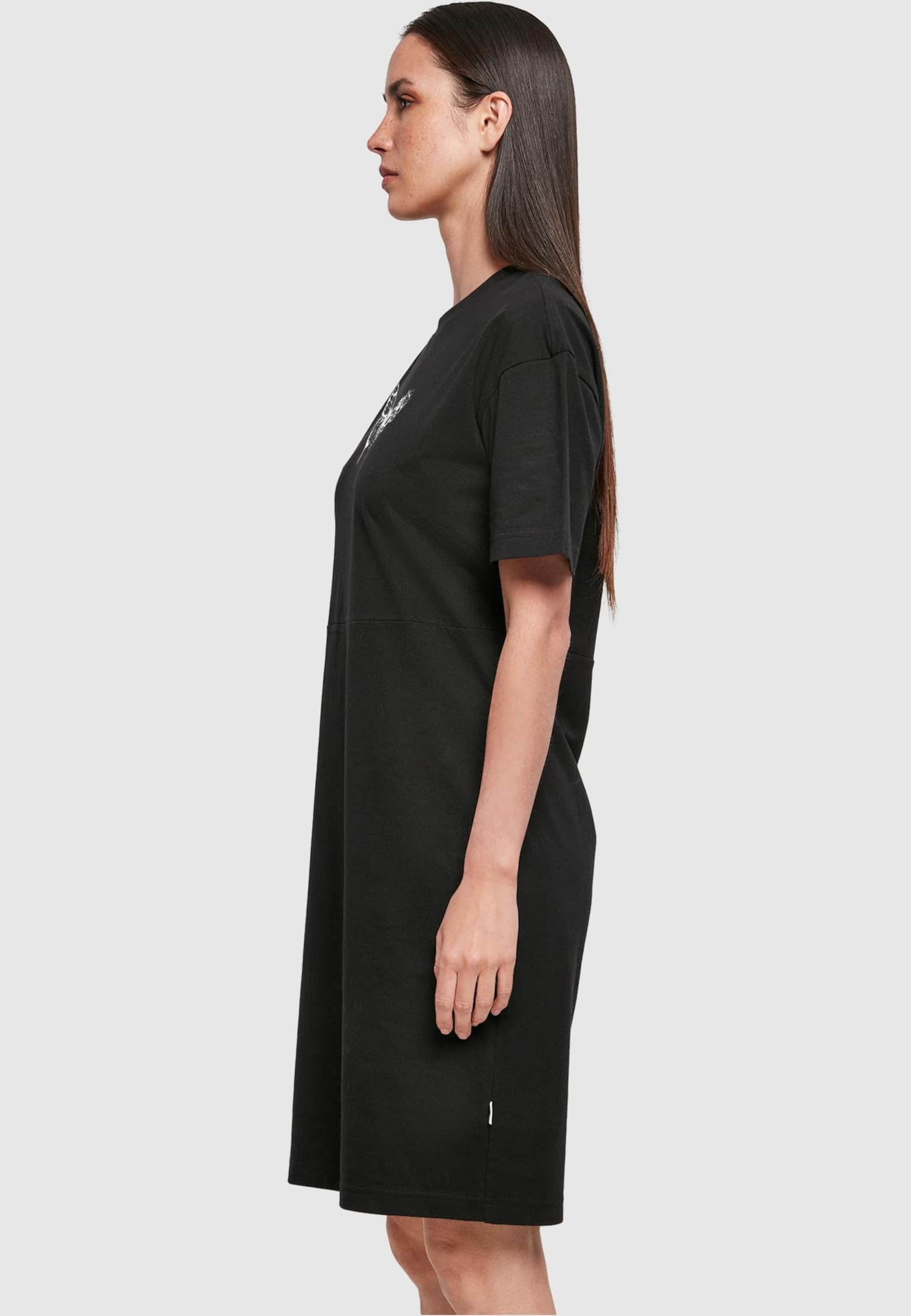 Merchcode Ladies Flowers Bloom Oversized Slit Tee Dress – Bild 3