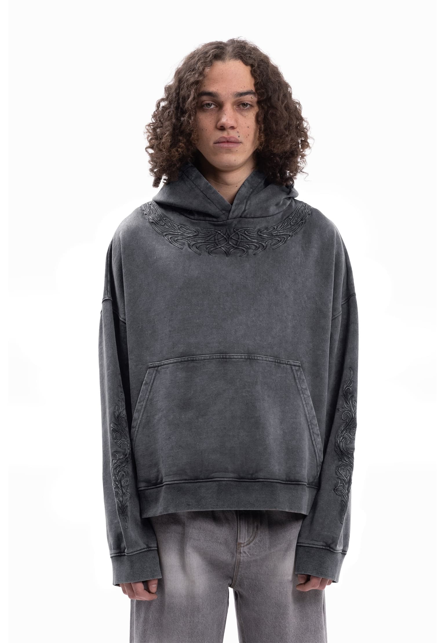 Favela Embroidery Tribal Hoodie