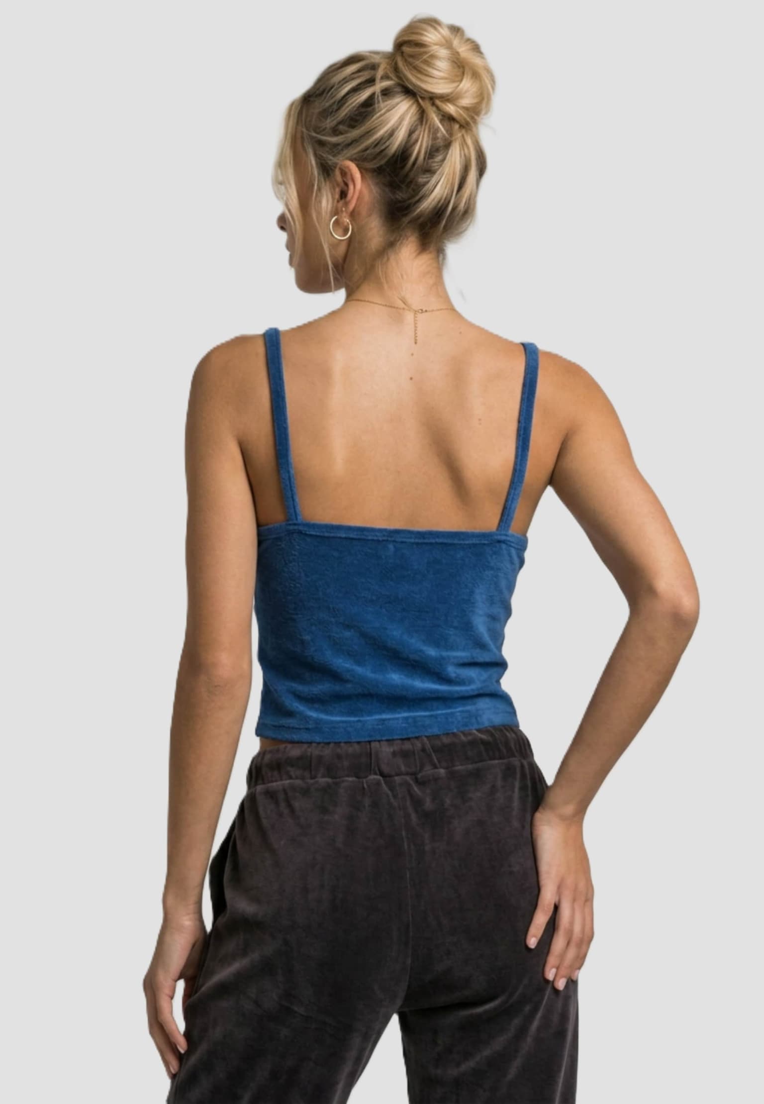Urban Classics Ladies Short Velvet Top – Bild 2
