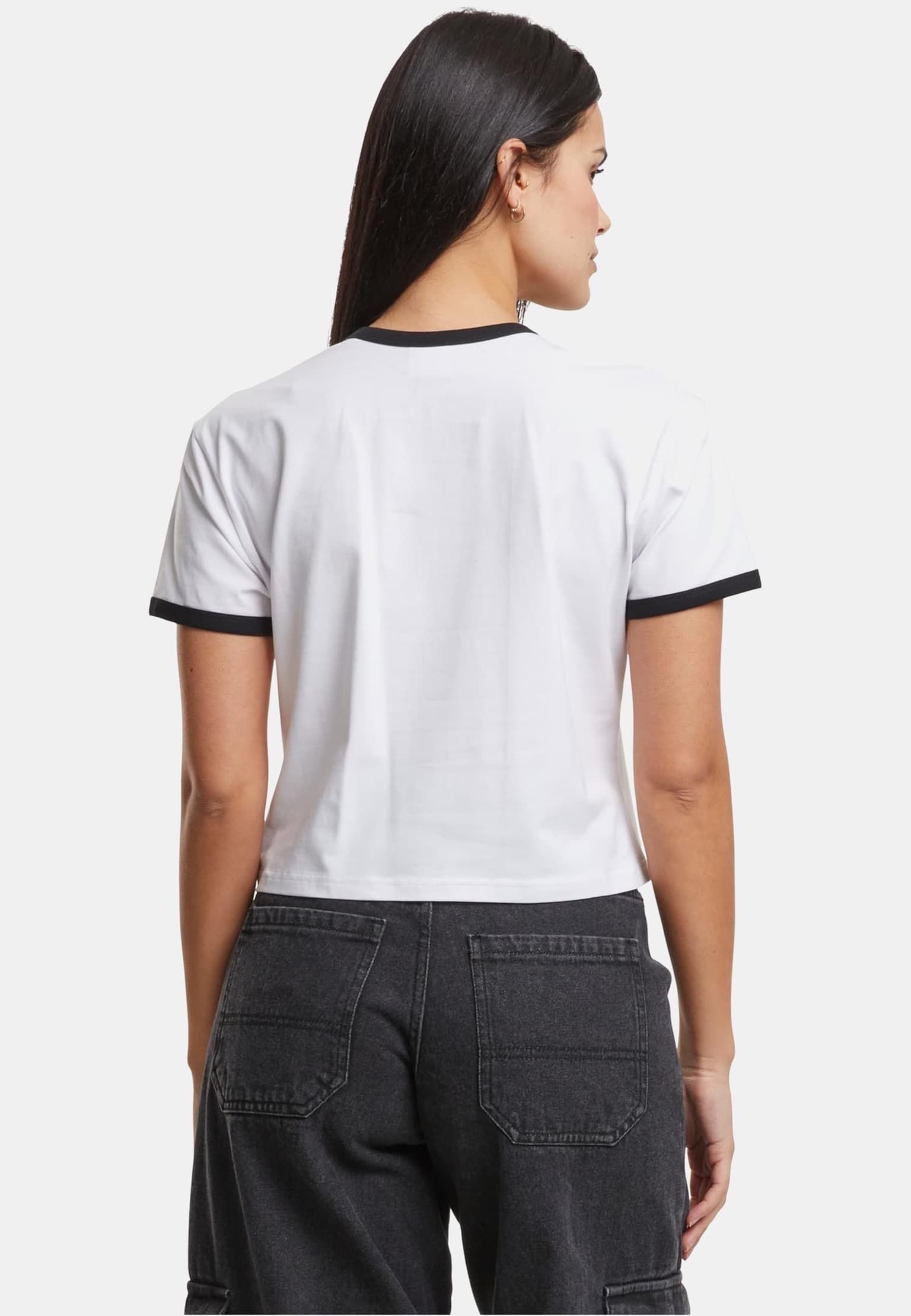 Urban Classics Ladies Contrast Retro T-Shirt – Bild 2