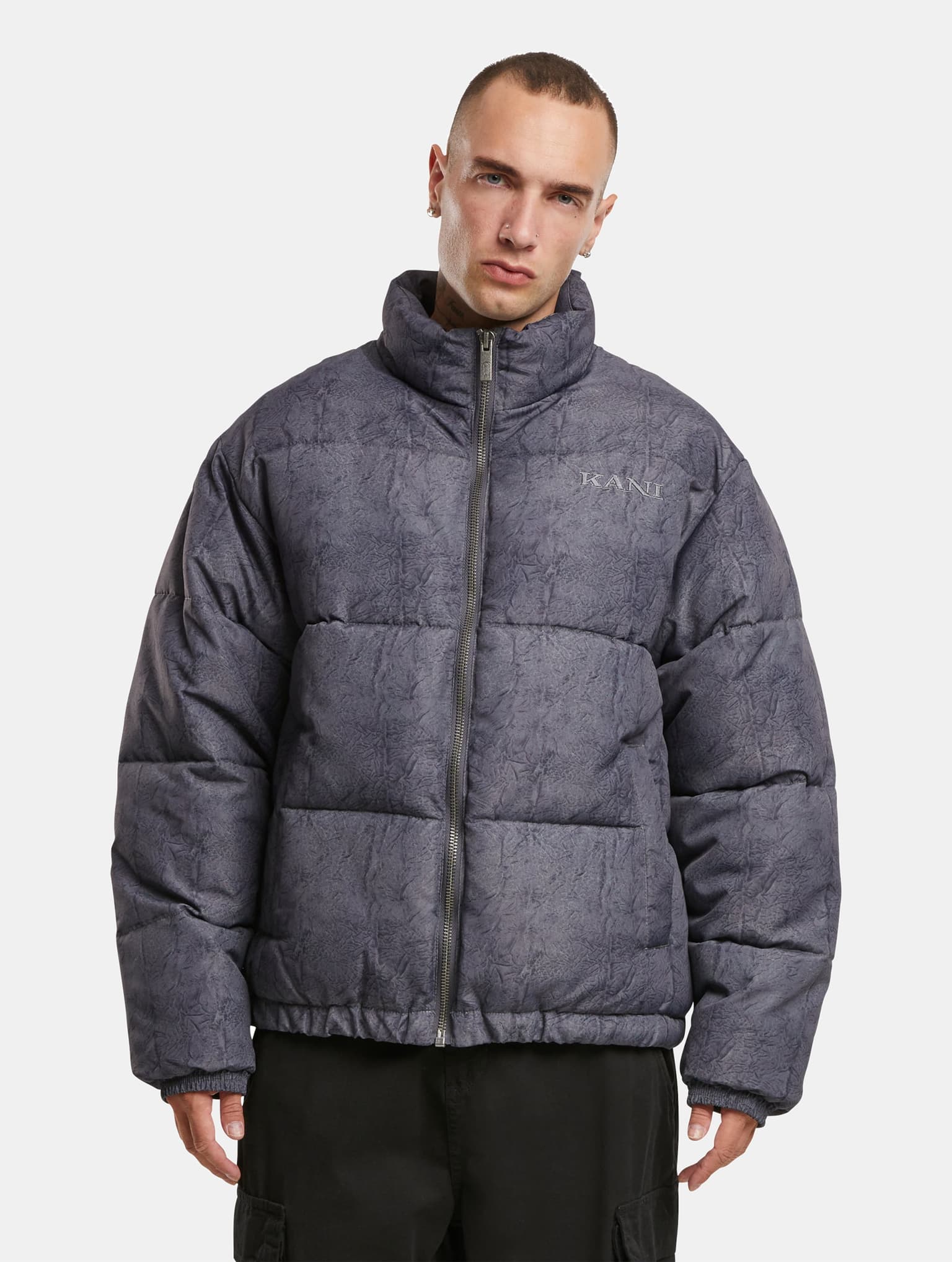 Karl Kani Retro Crackle Print Puffer Jacket