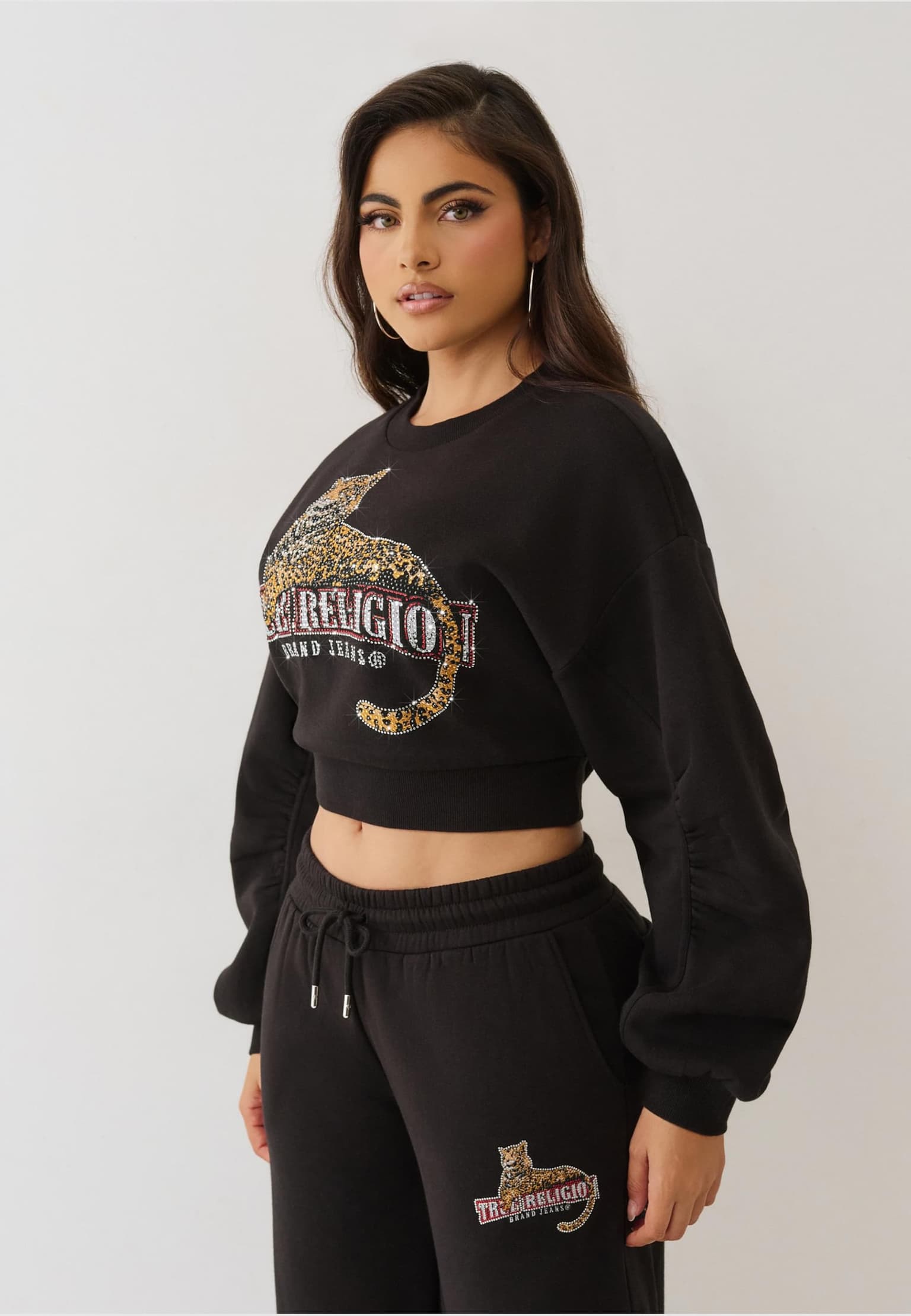 True Religion CRYSTL LEOPARD RUCHED SLVS – Bild 3