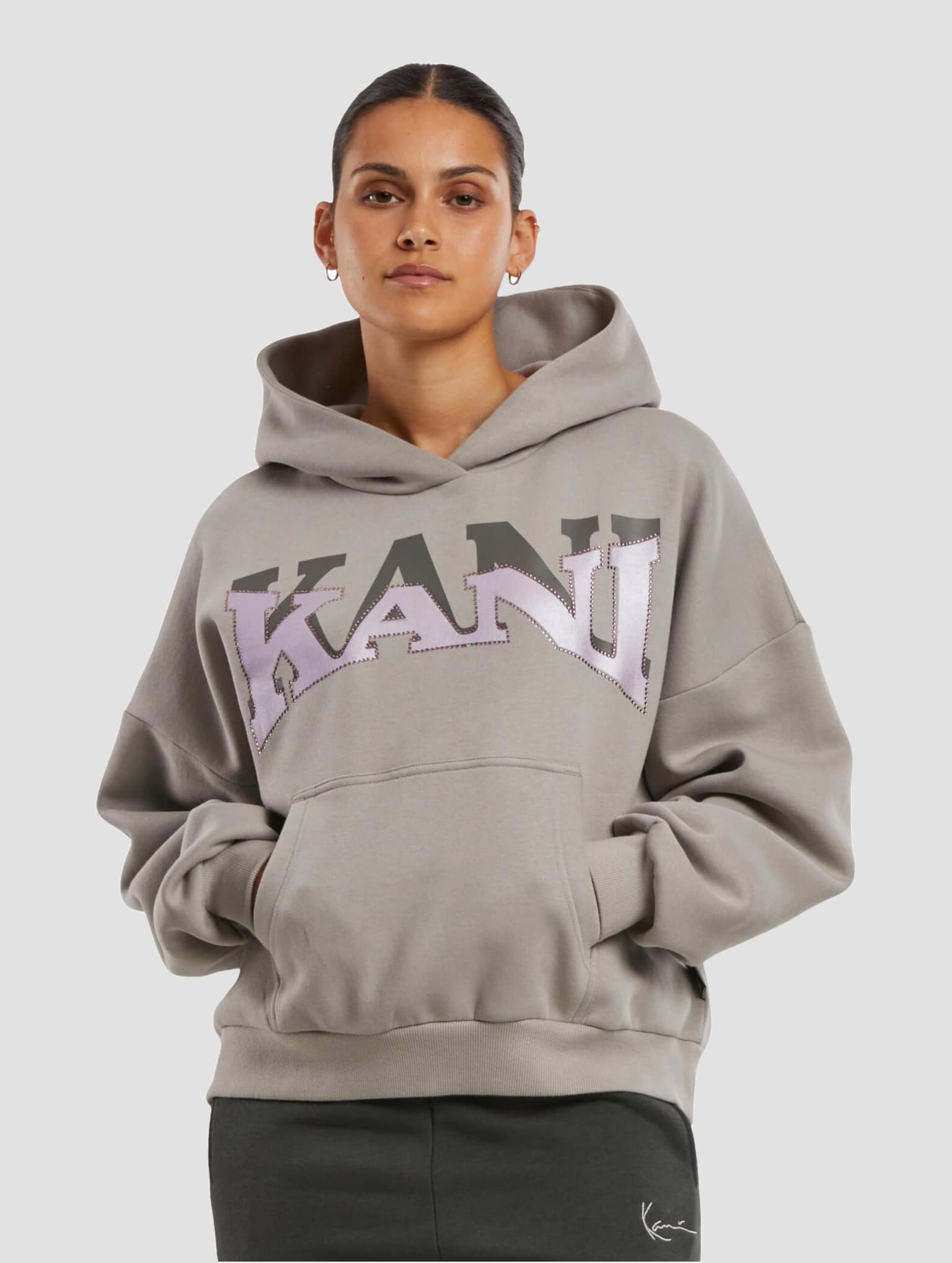 Karl Kani KK Woven Signature Glitter Os Hoodie
