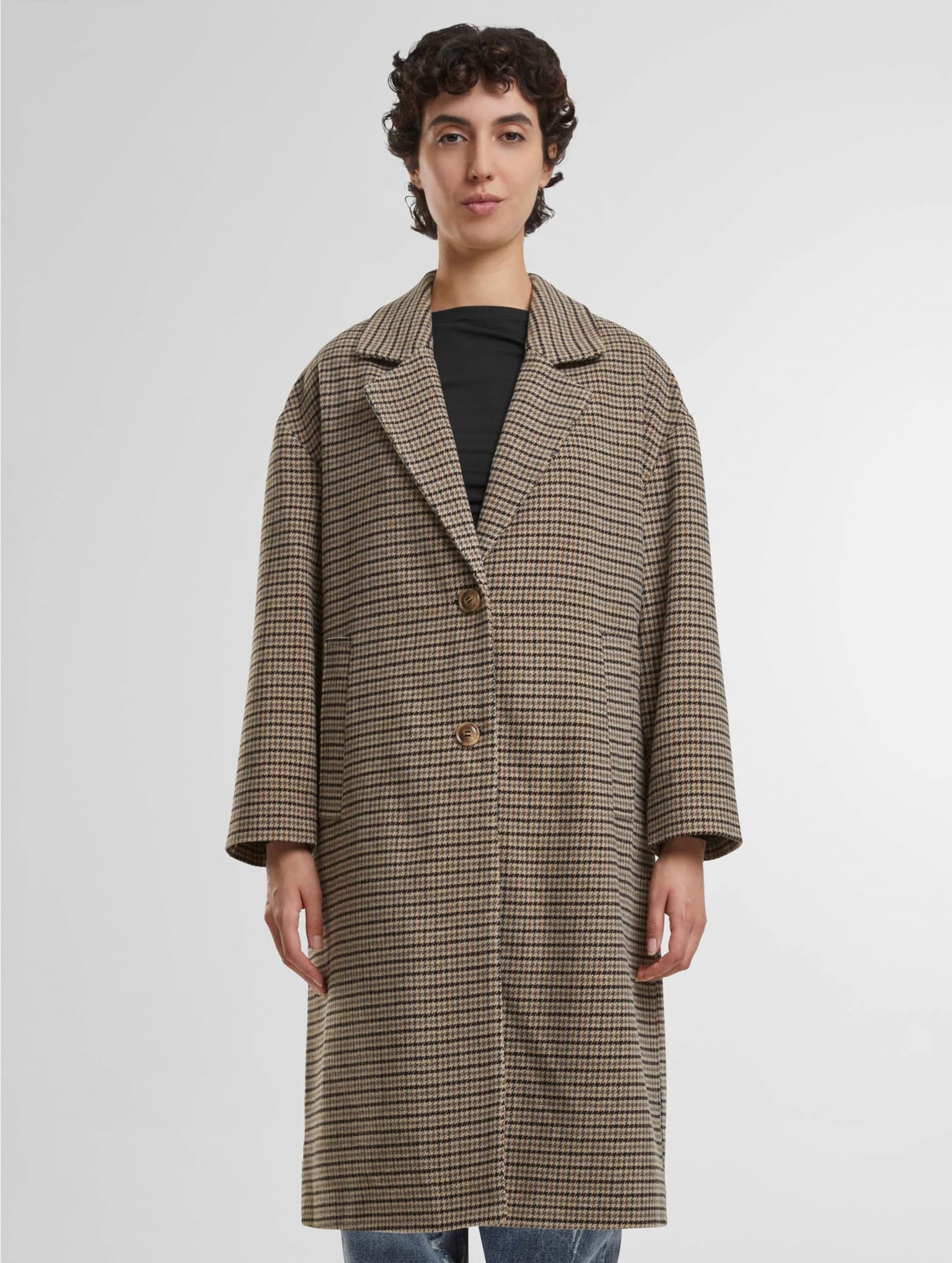 Urban Classics Ladies Oversized Plaid Mantel – Bild 3