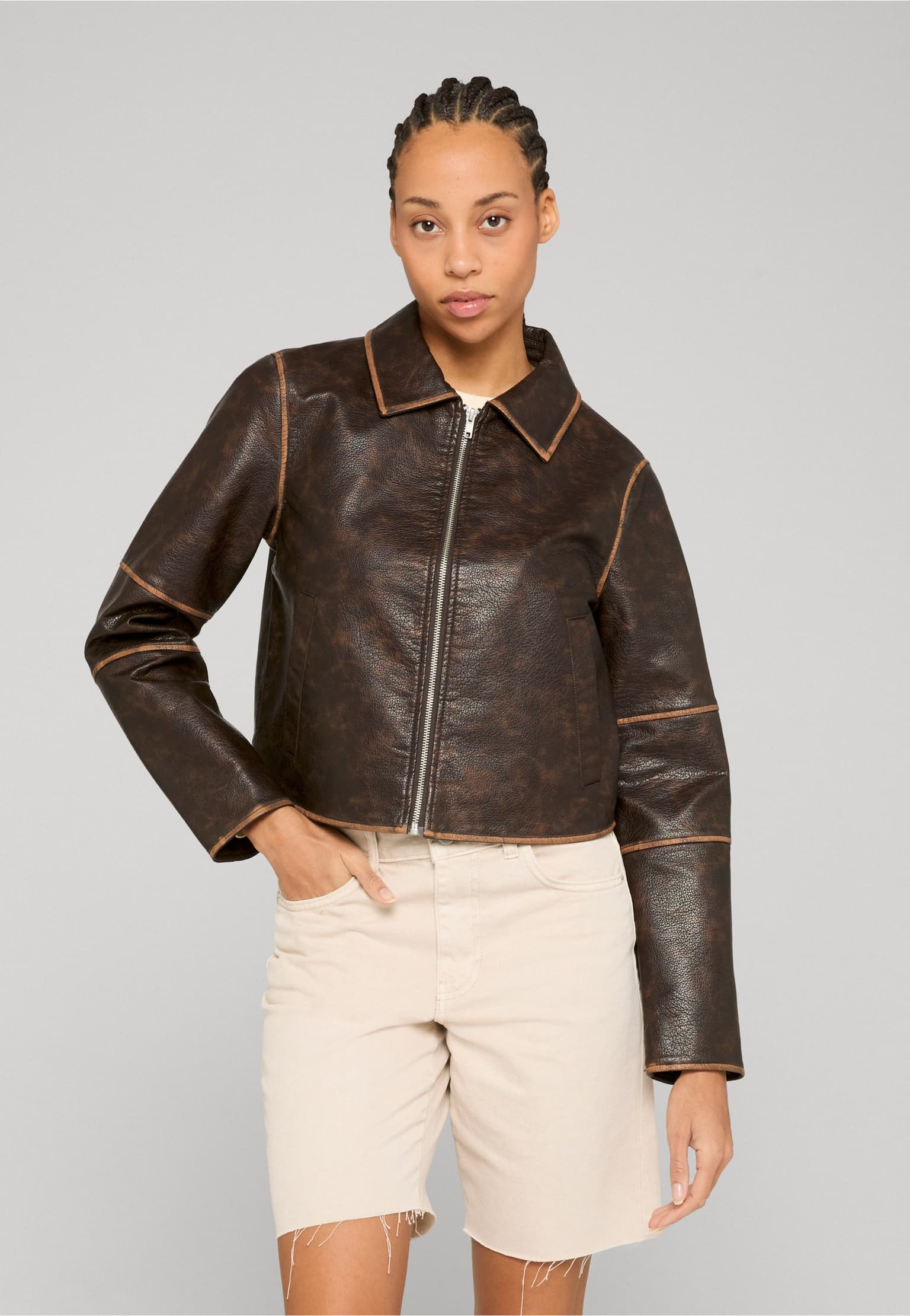 Noisy May NMKARLIE CROPPED PU JACKET
