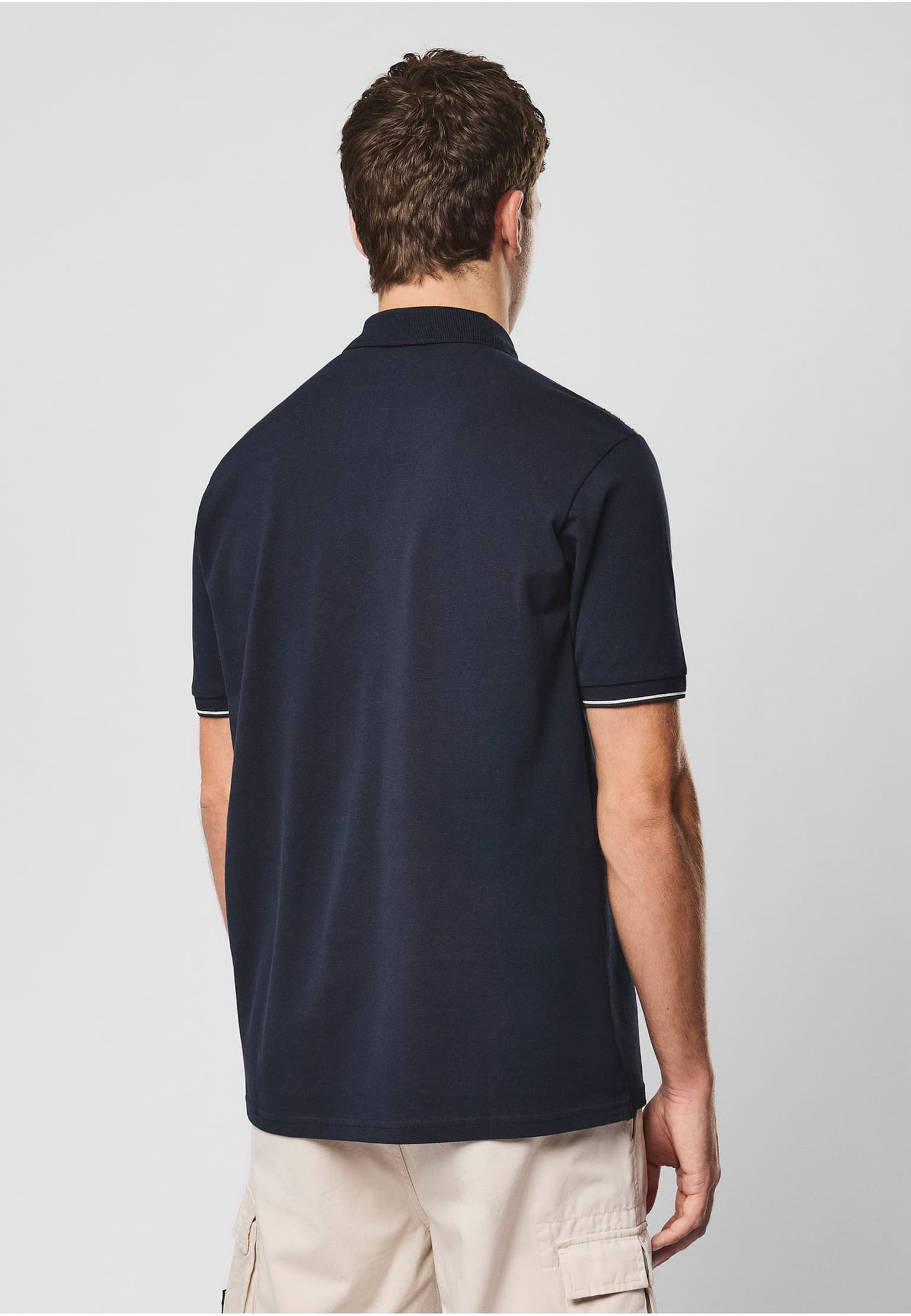 Weekend Offender SAKAI POLO WITH MID HOUSE CHECK PIPING – Bild 2