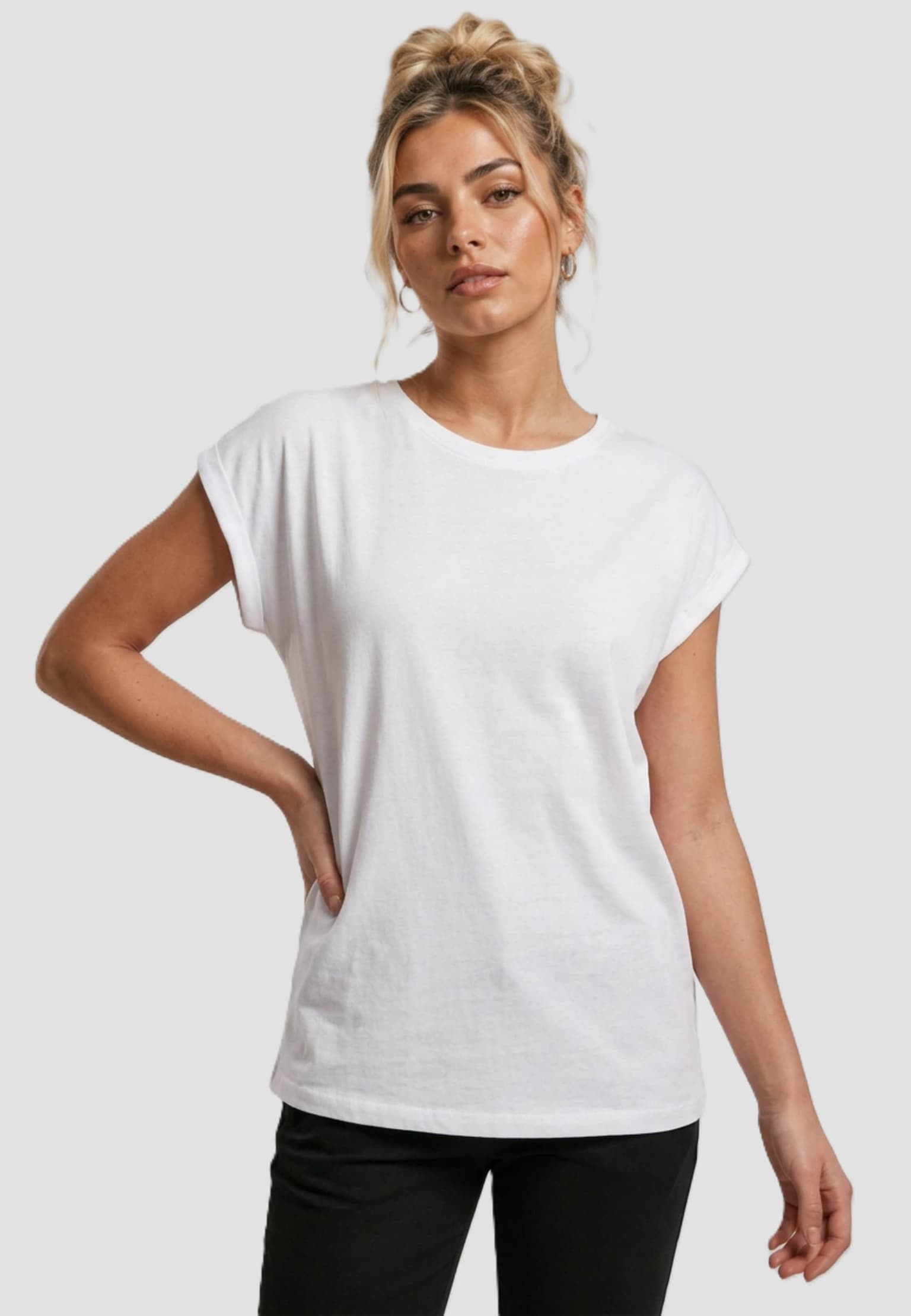 Urban Classics Ladies Extended Shoulder Tee 2-Pack – Bild 2