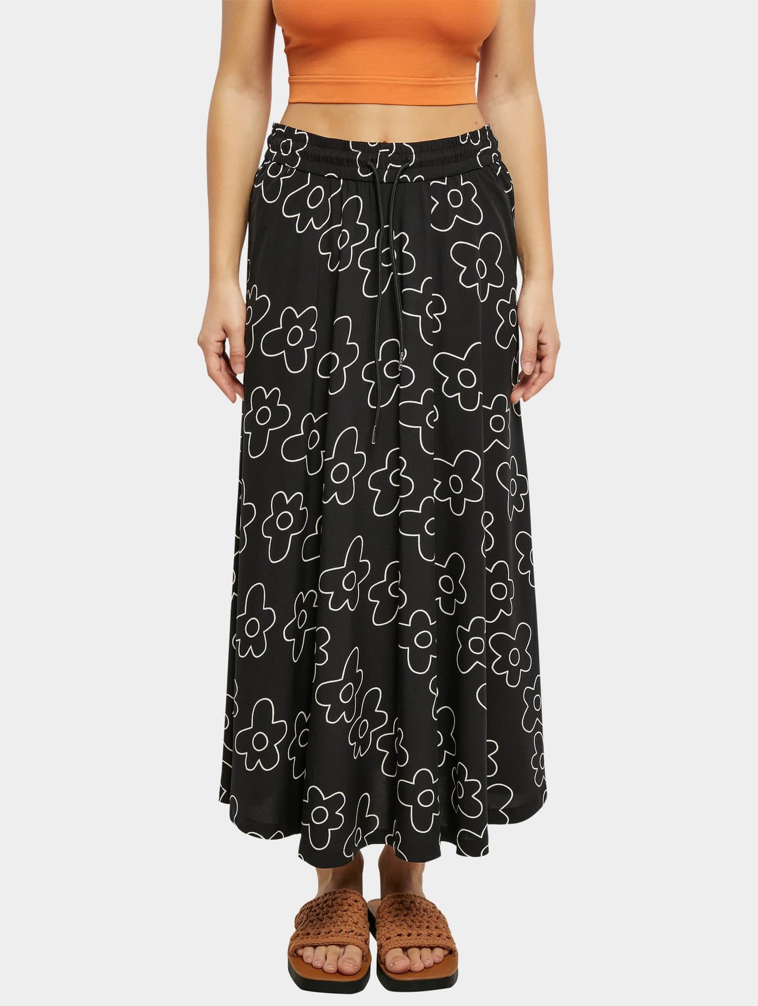 Urban Classics Ladies Viscose Midi Skirt – Bild 3
