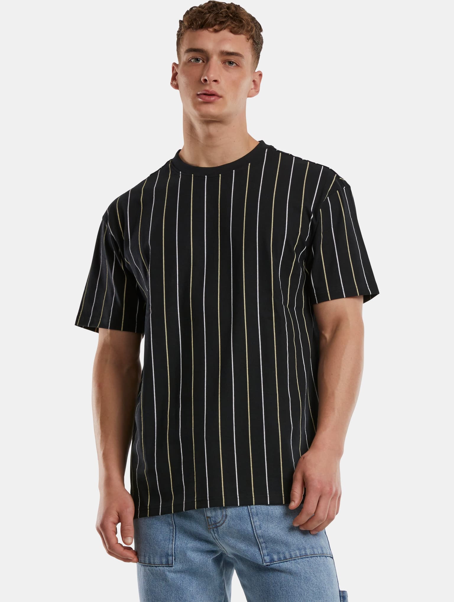 Urban Classics Printed Pinstripe Tee