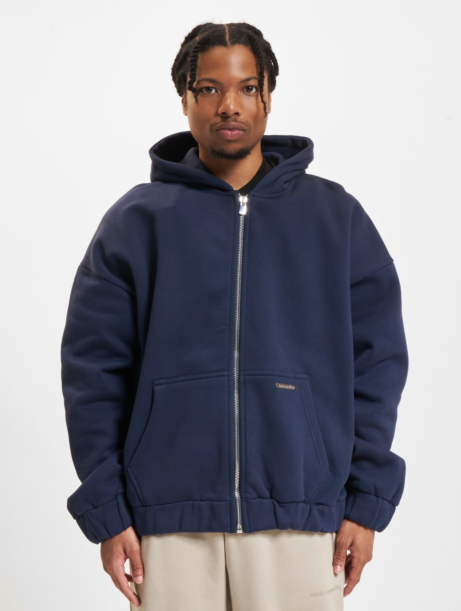 Dropsize Bazix Republiq Super Heavy Blank Zip-Hoodie – Bild 3
