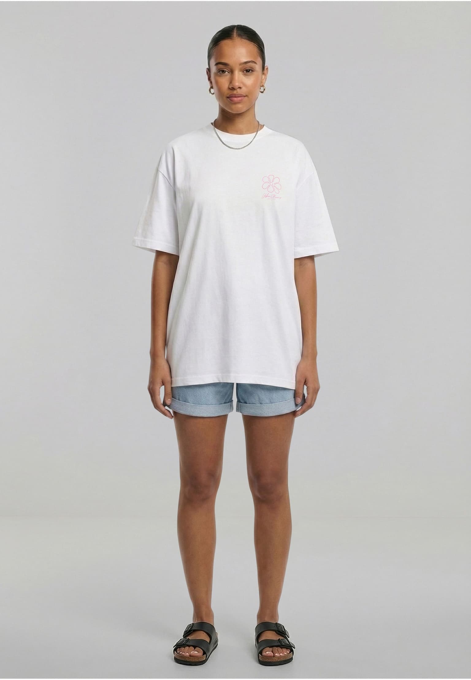 Ladies Urban Classics Flower Logo Loose Tee – Bild 3