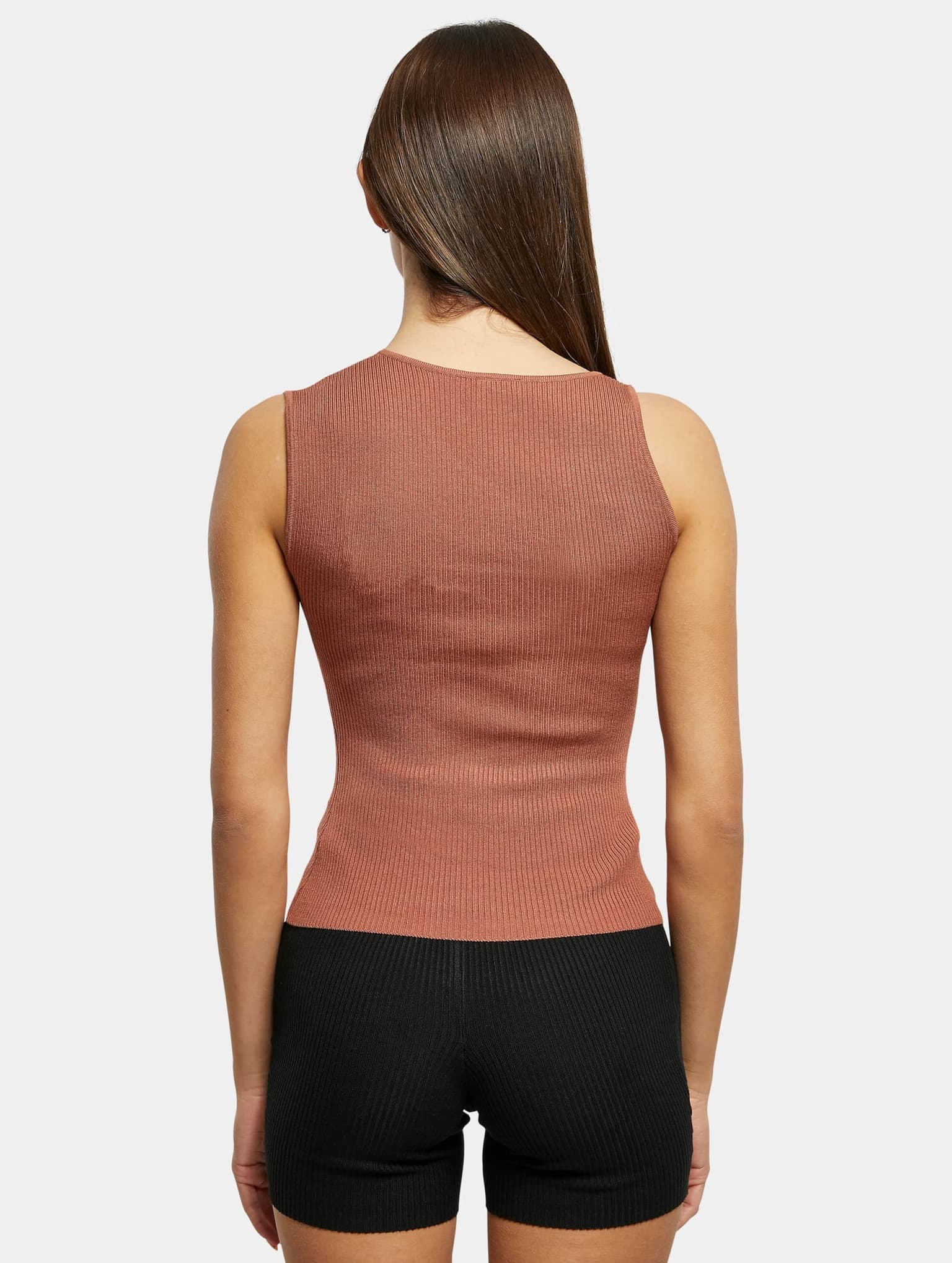 Urban Classics Ladies Rib Knit Asymmetric Top – Bild 2
