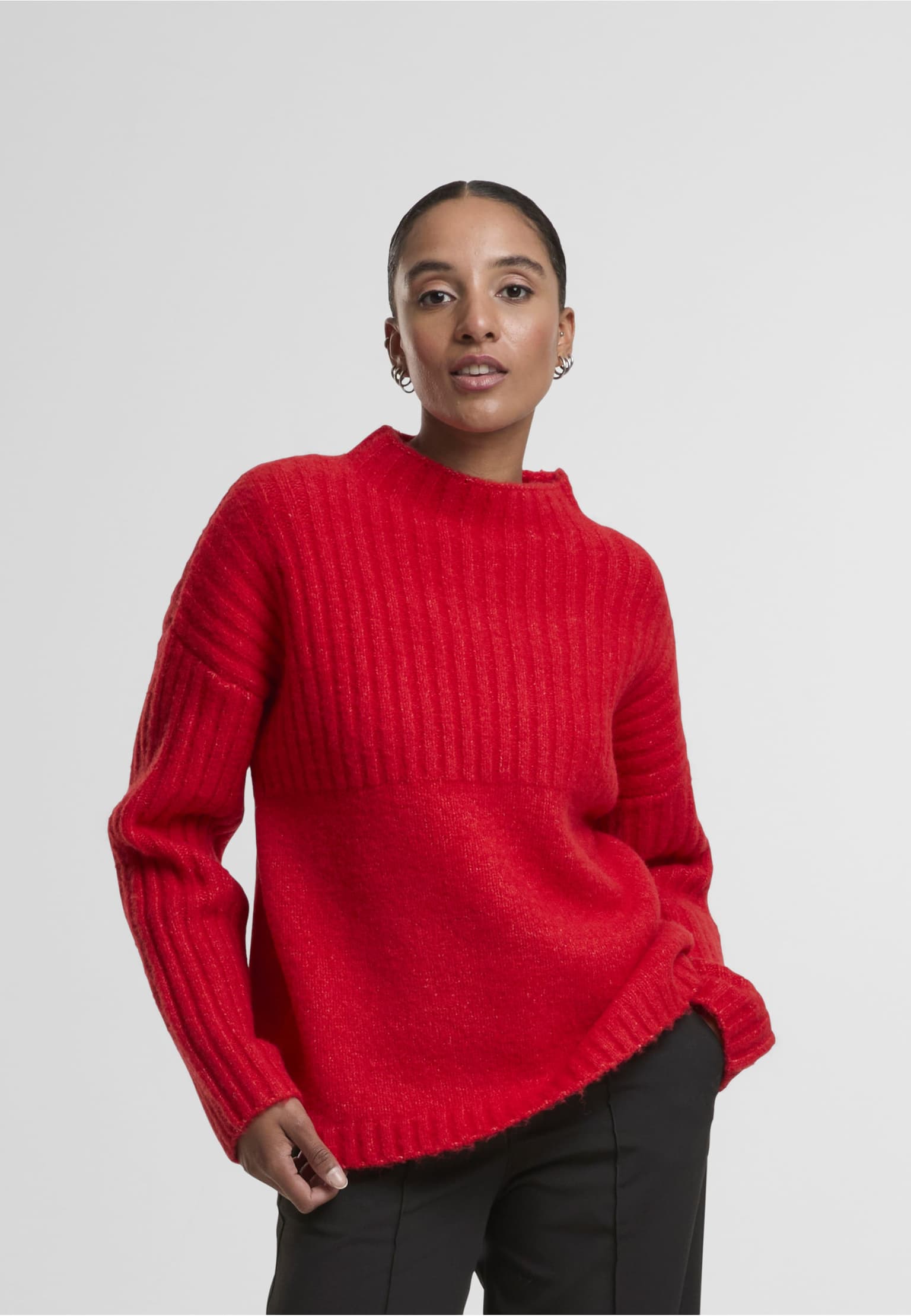 Noisy May NMNYLA L/S LOOSE HIGH NECK KNIT FWD DD
