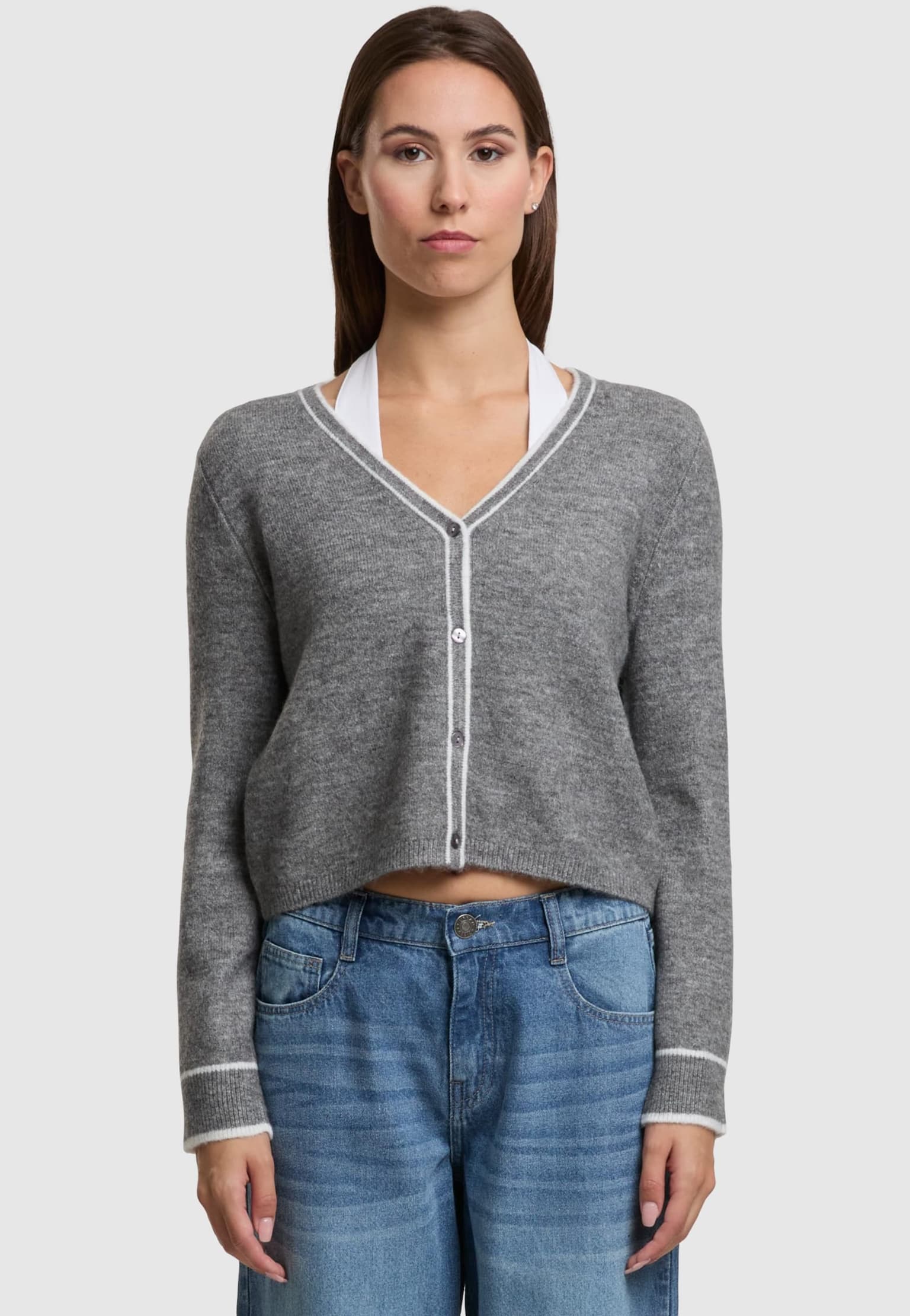 Noisy May NMSKYLAR L/S CONTRAST KNIT CARDIGAN – Bild 3