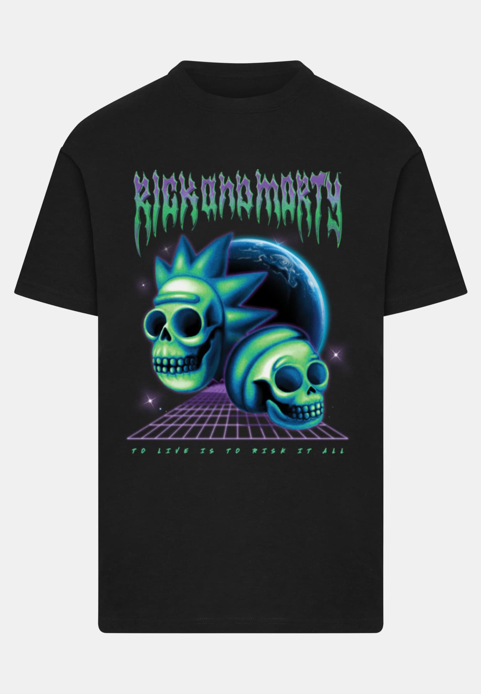 Merchcode Rick & Morty Skull Tee – Bild 3