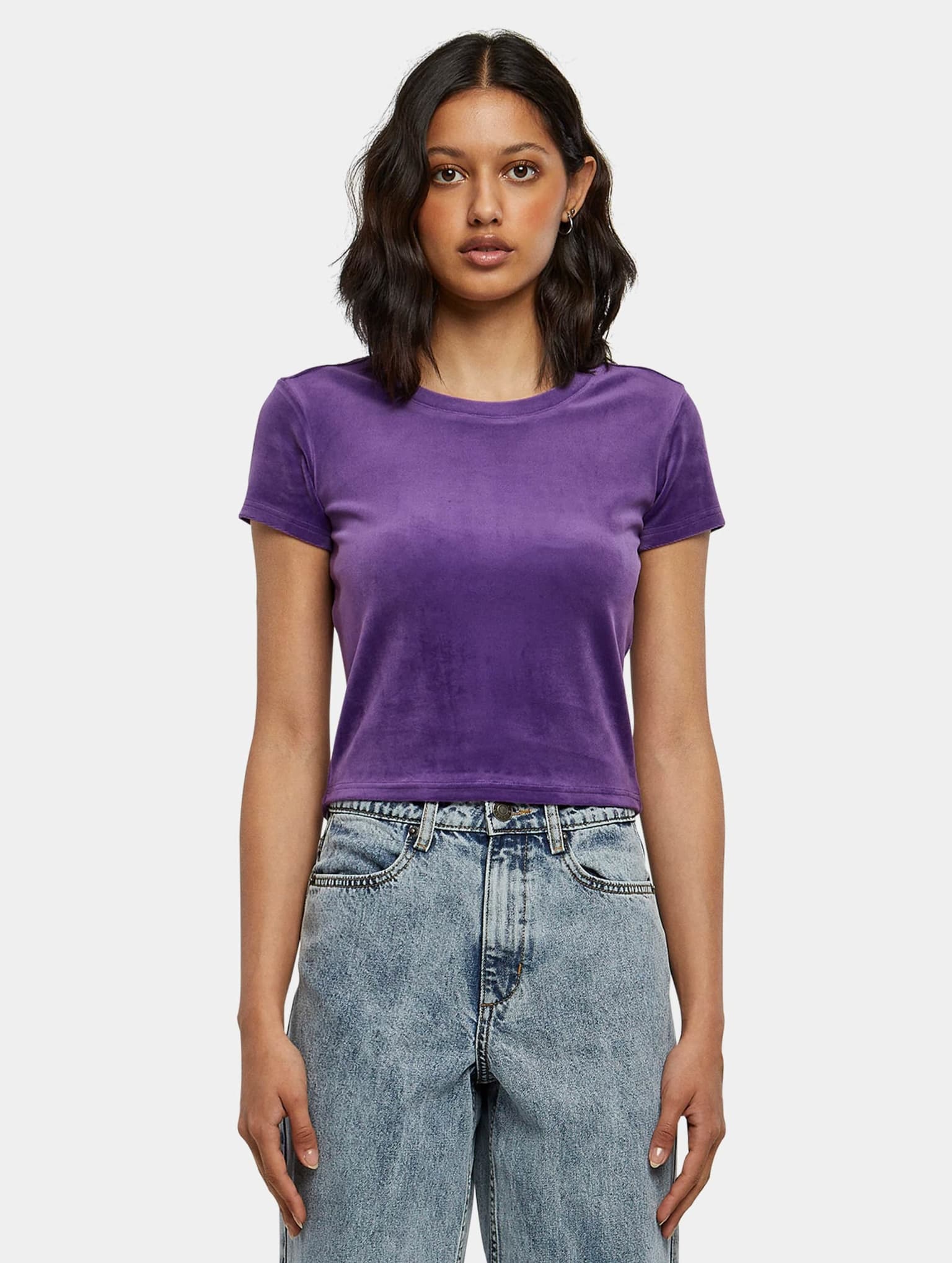 Urban Classics Ladies Short Velvet Tee – Bild 3