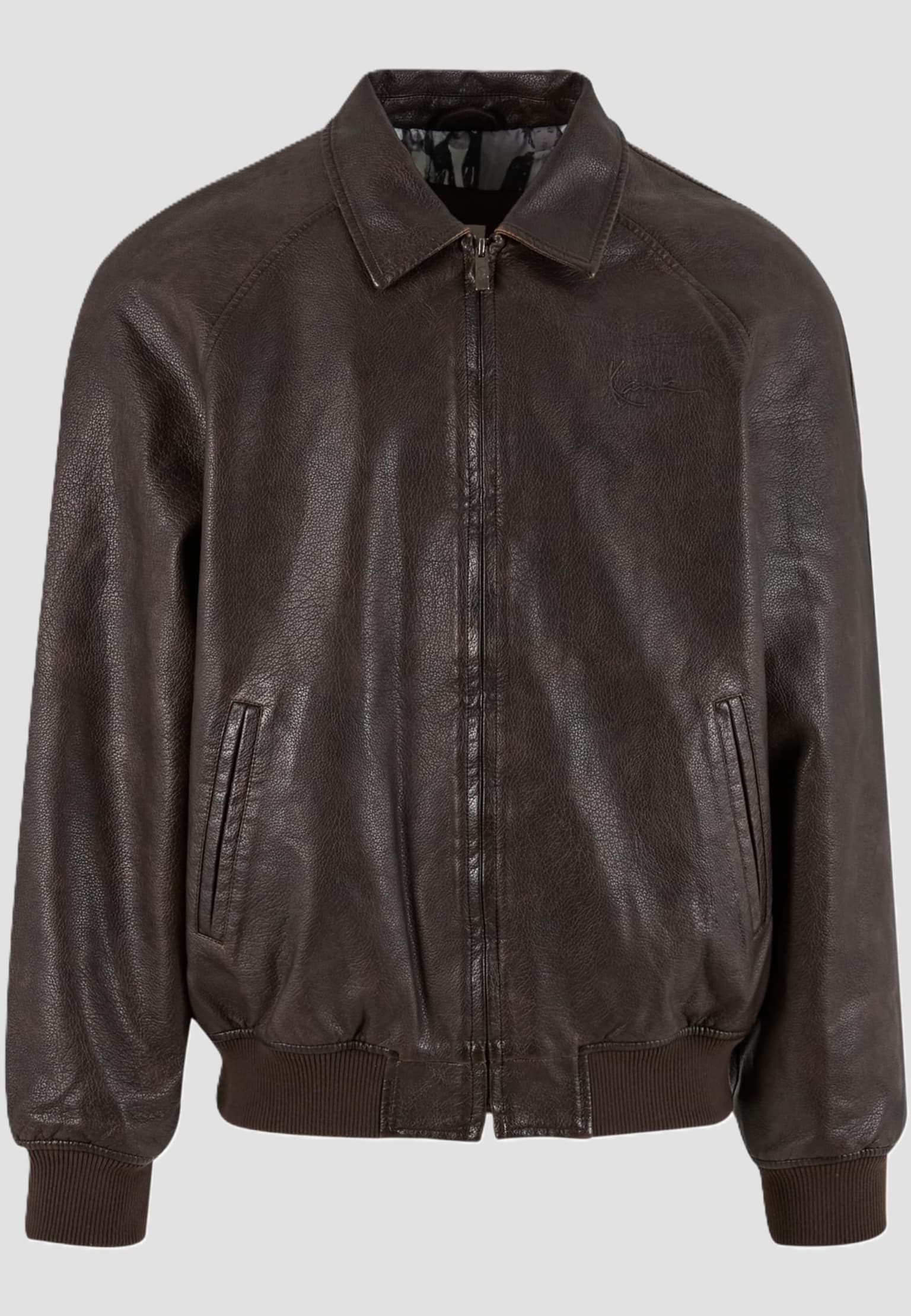 Karl Kani Signature PU Leather Bomber Jacket – Bild 3