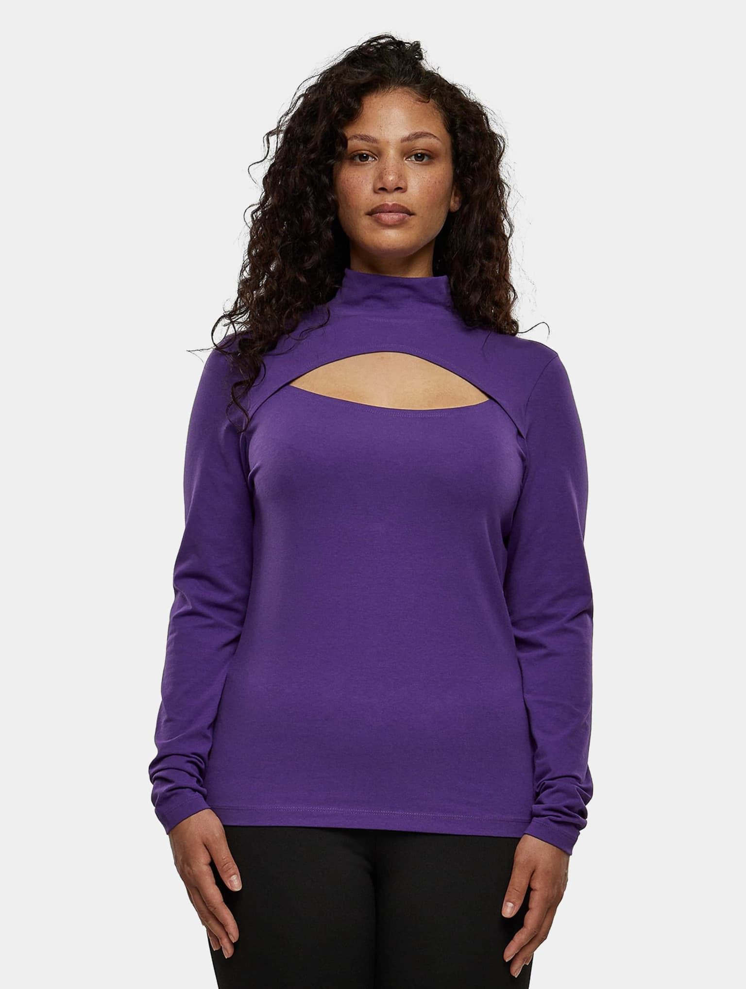Urban Classics Ladies Cut-Out Turtleneck Longsleeve – Bild 3
