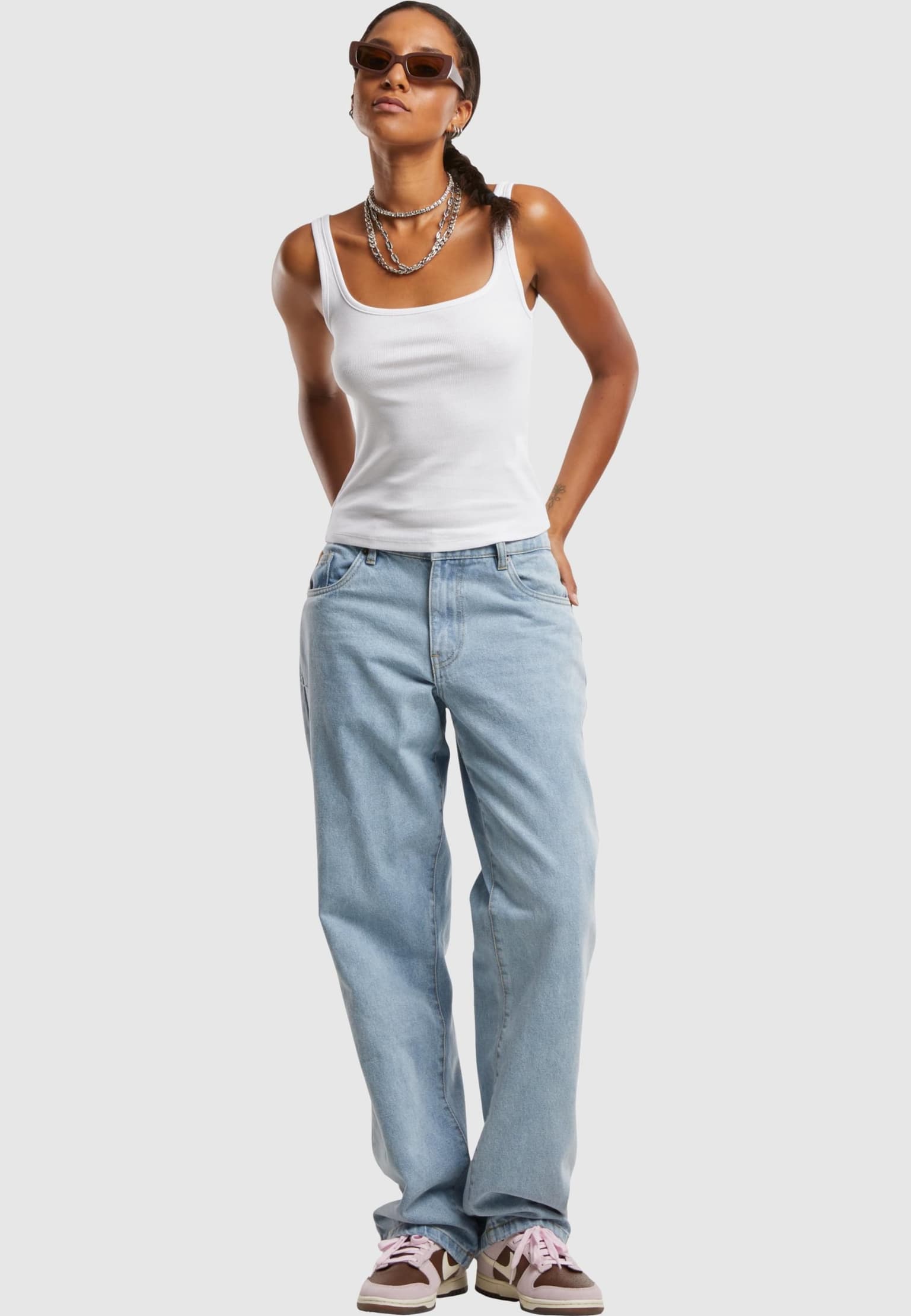 Urban Classics Ladies Wide Neck Rib Top 2-Pack – Bild 4