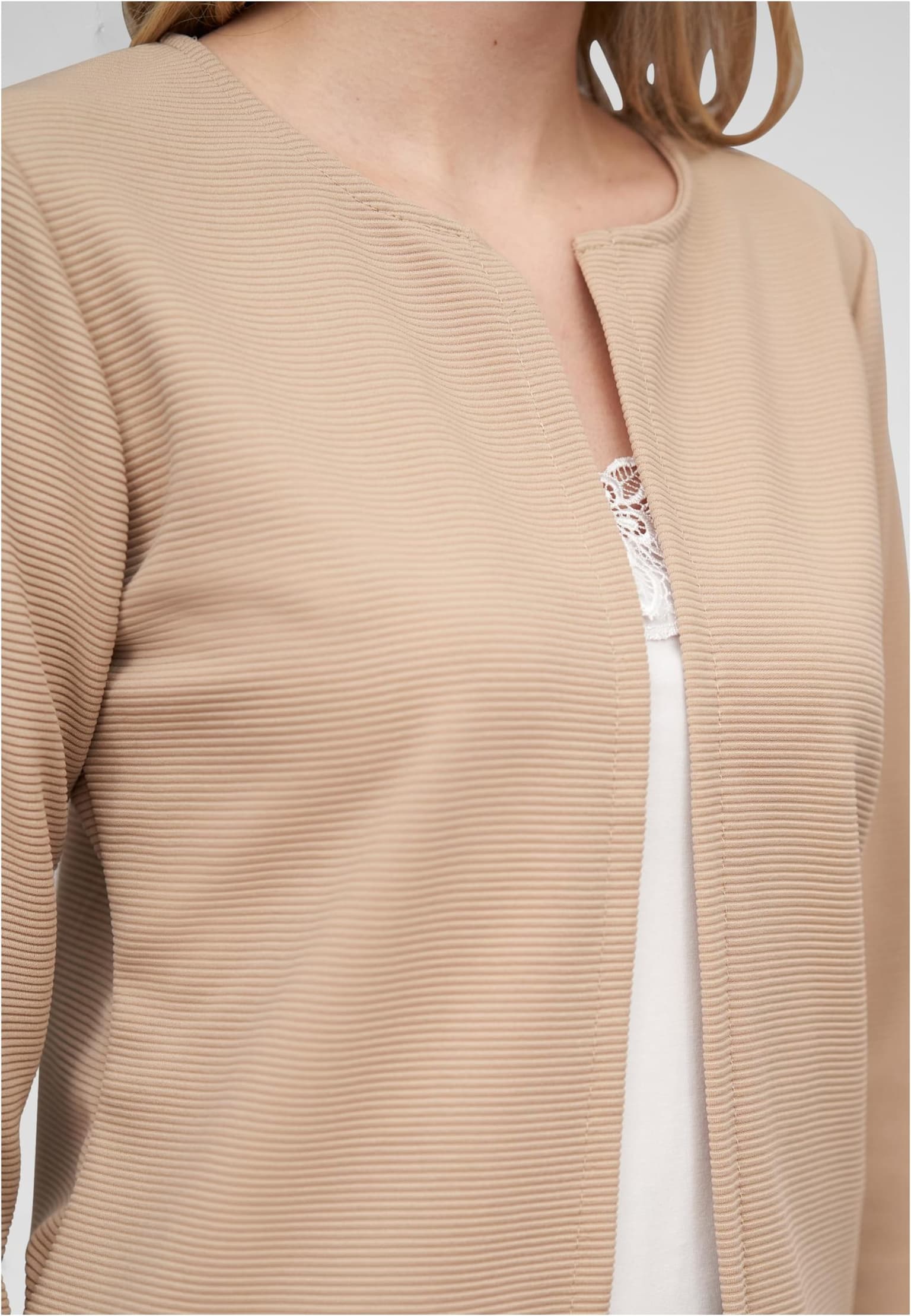 Cloud5ive Damen Strickjacke offener ribbed Cardigan – Bild 3