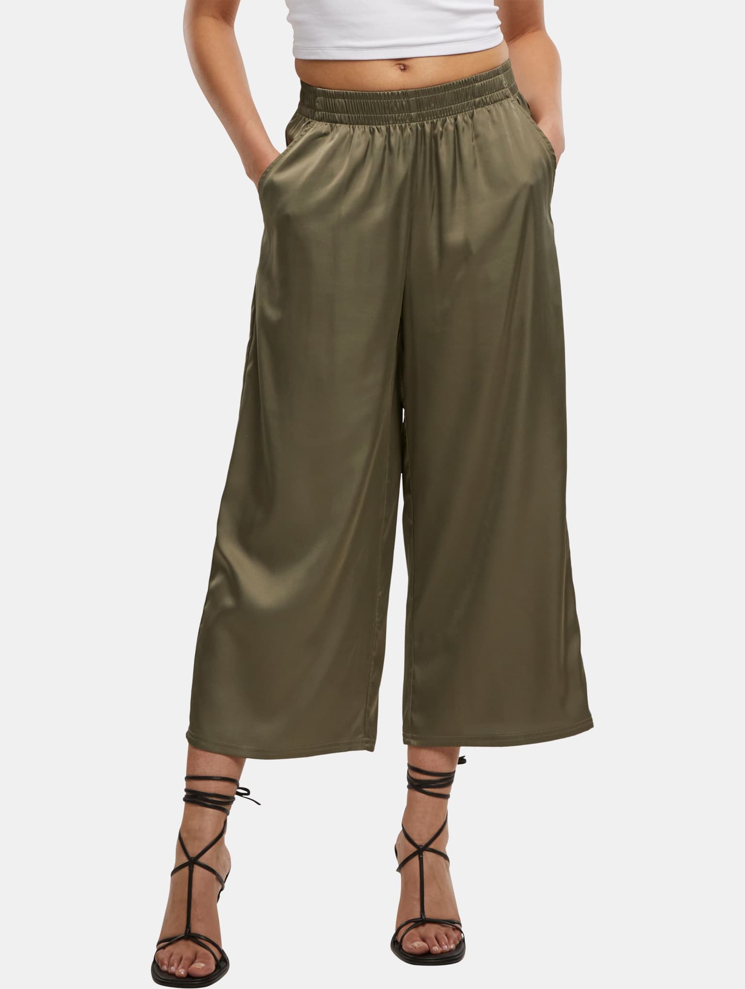 Urban Classics Ladies Satin Wide Leg Culotte