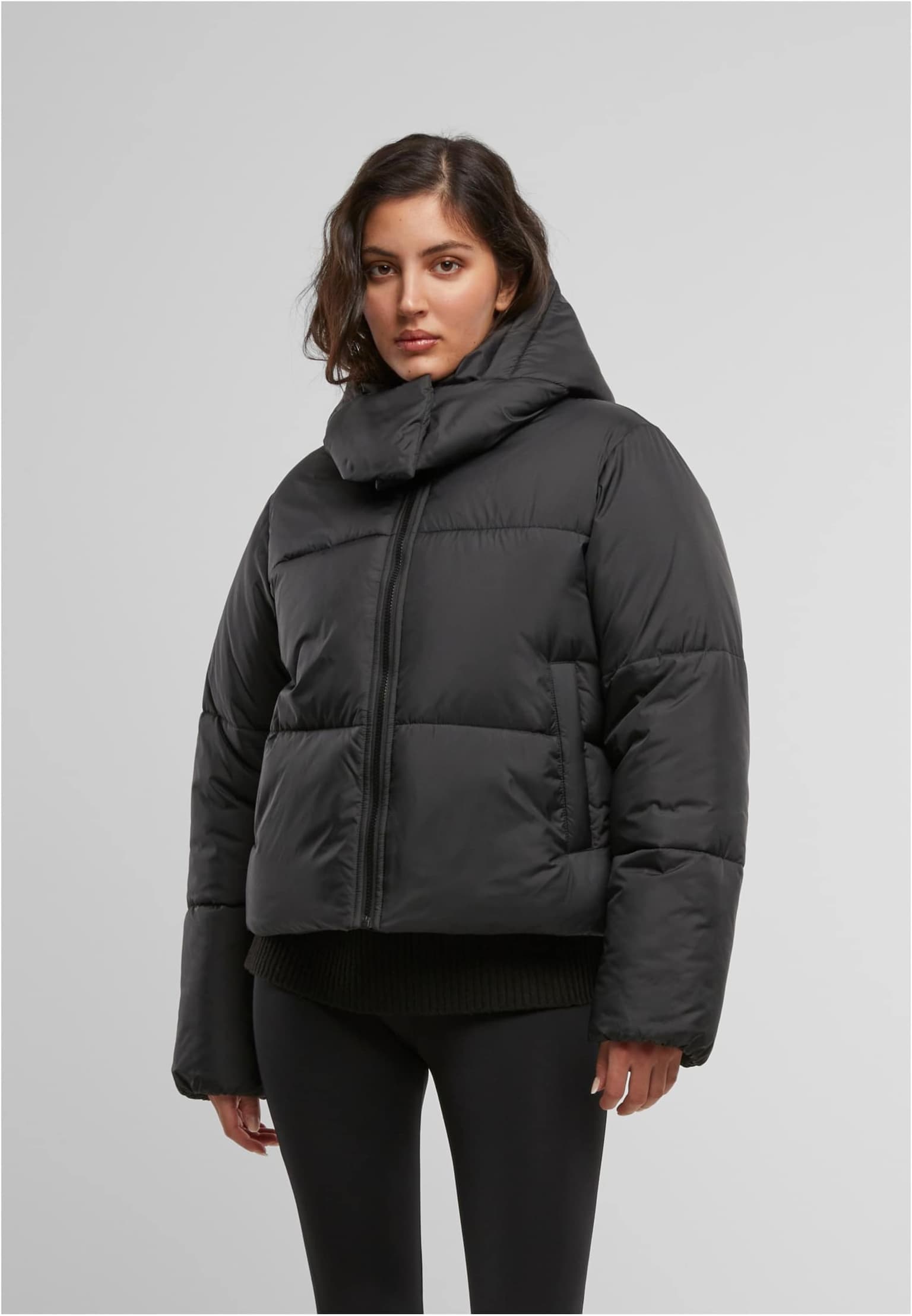 Urban Classics Ladies Hooded Collar Puffer Jacket