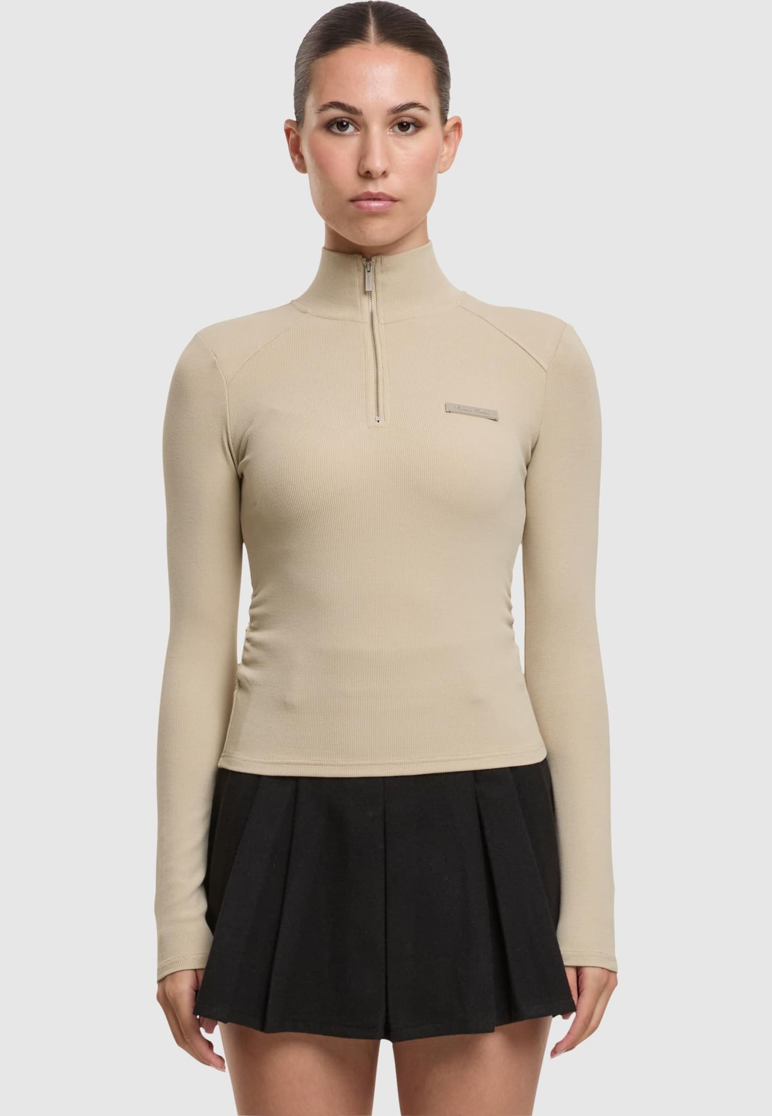 Another Cotton Lab Cropped Rib Half Zip