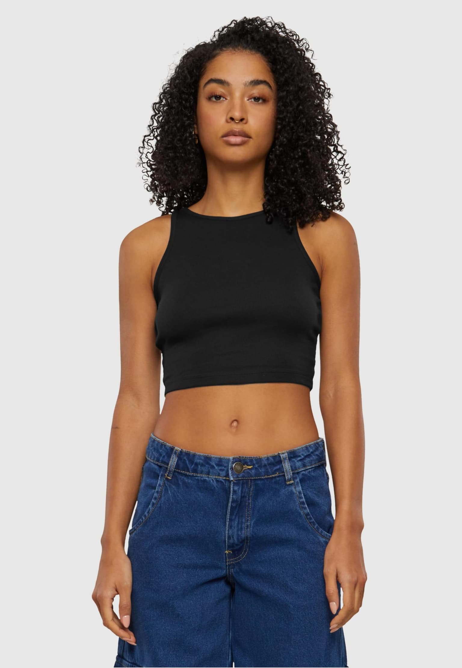 Urban Classics Ladies Essentials Cropped Rib Top