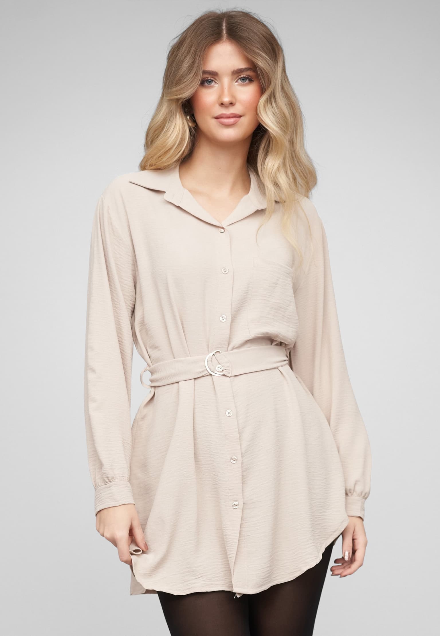 Cloud5ive Longsleeve Dress with tie-belt
