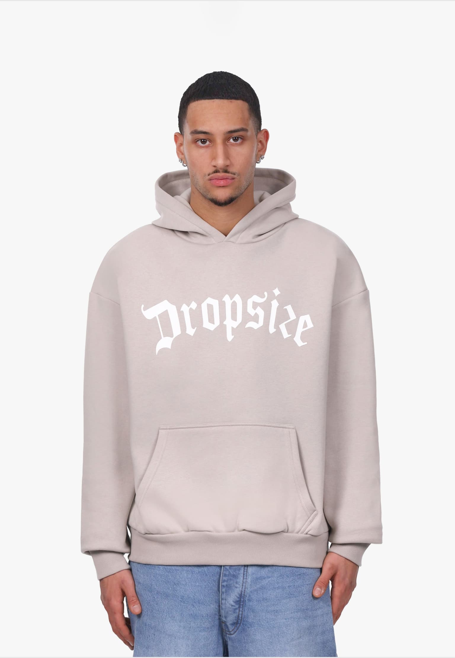 Dropsize Heavy Logo Design Hoodie