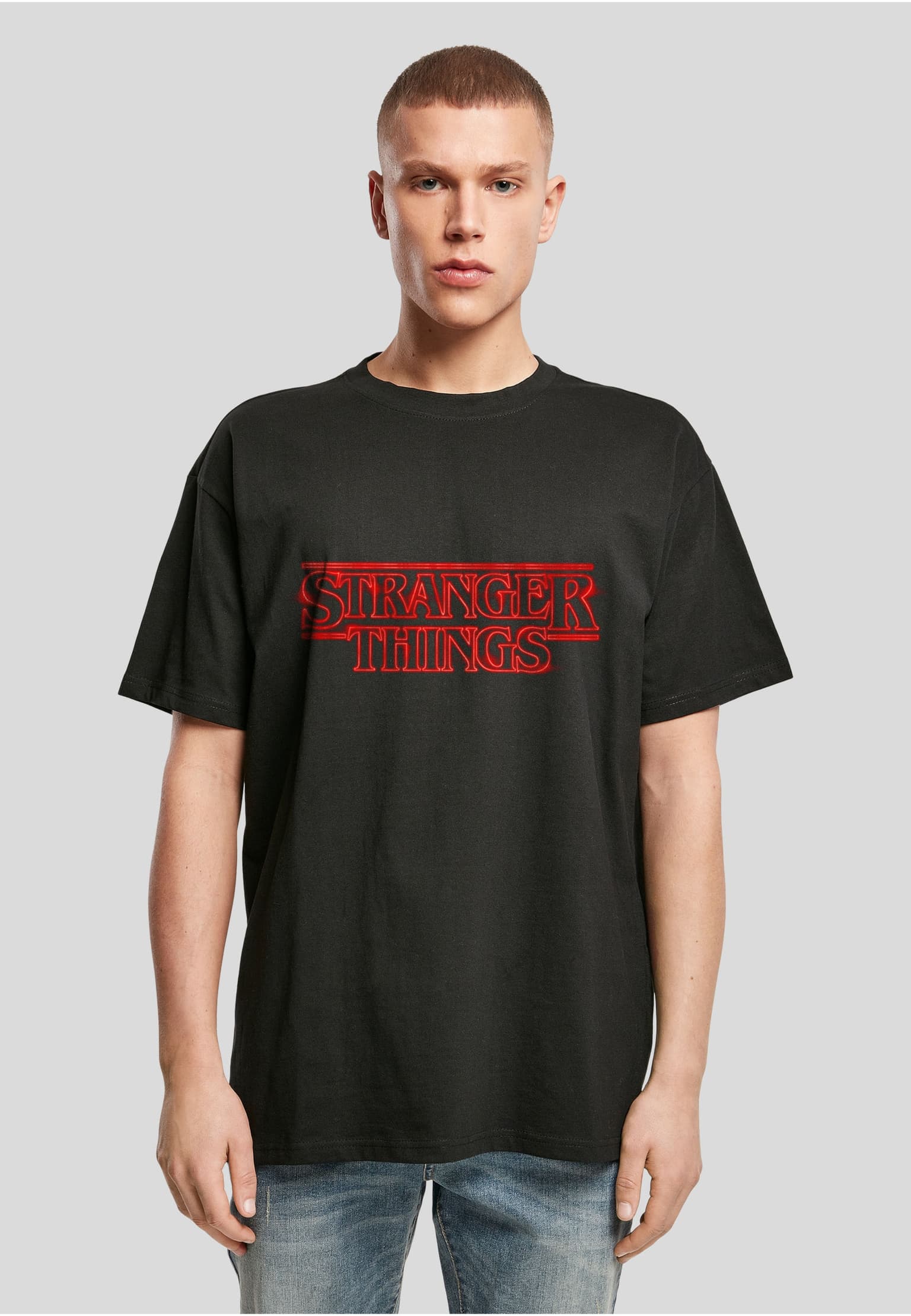 Merchcode Stranger Things Neon Sign Heavy Oversize Tee